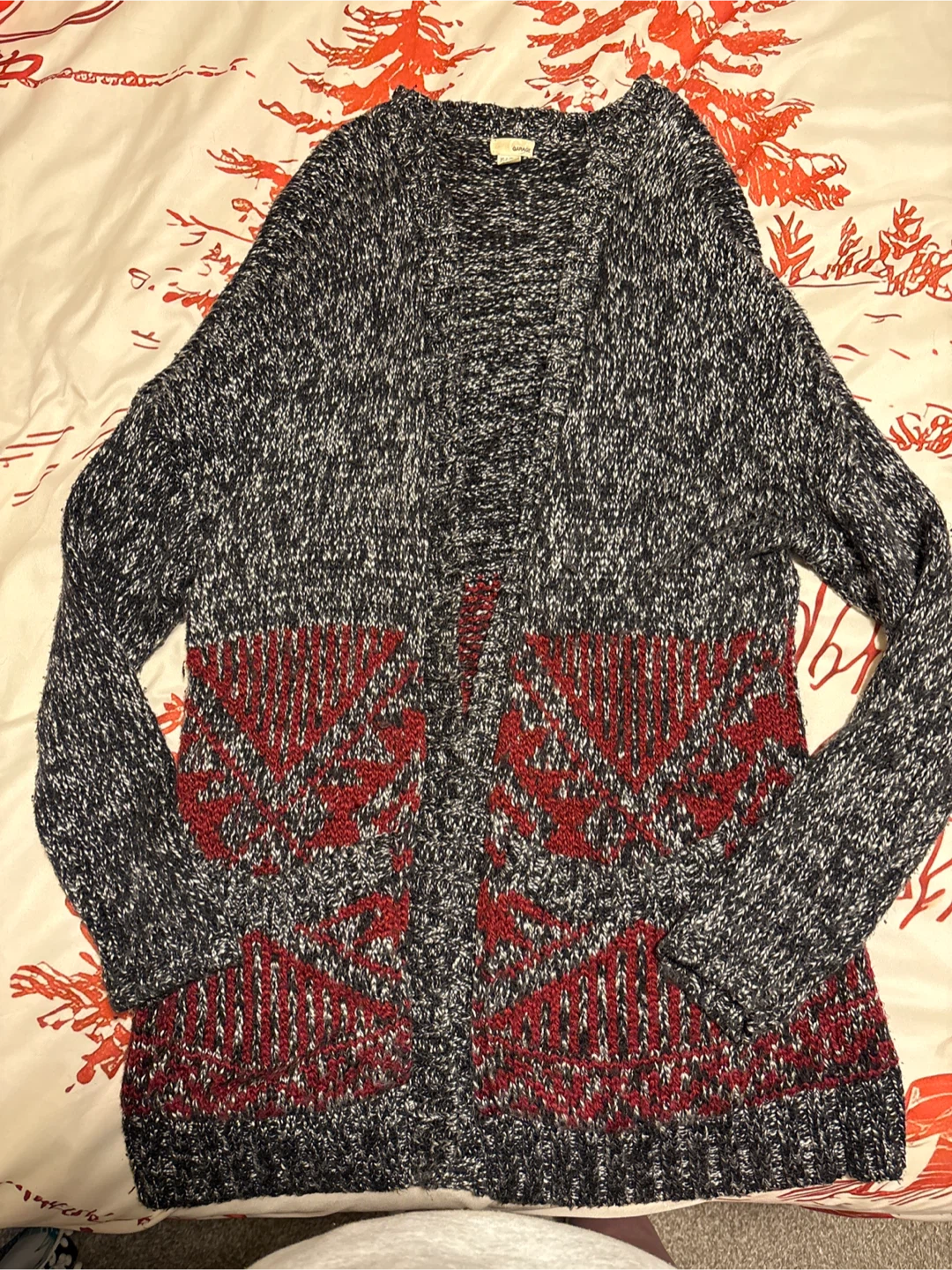 Garage XS Cardigan - Black, White, Red