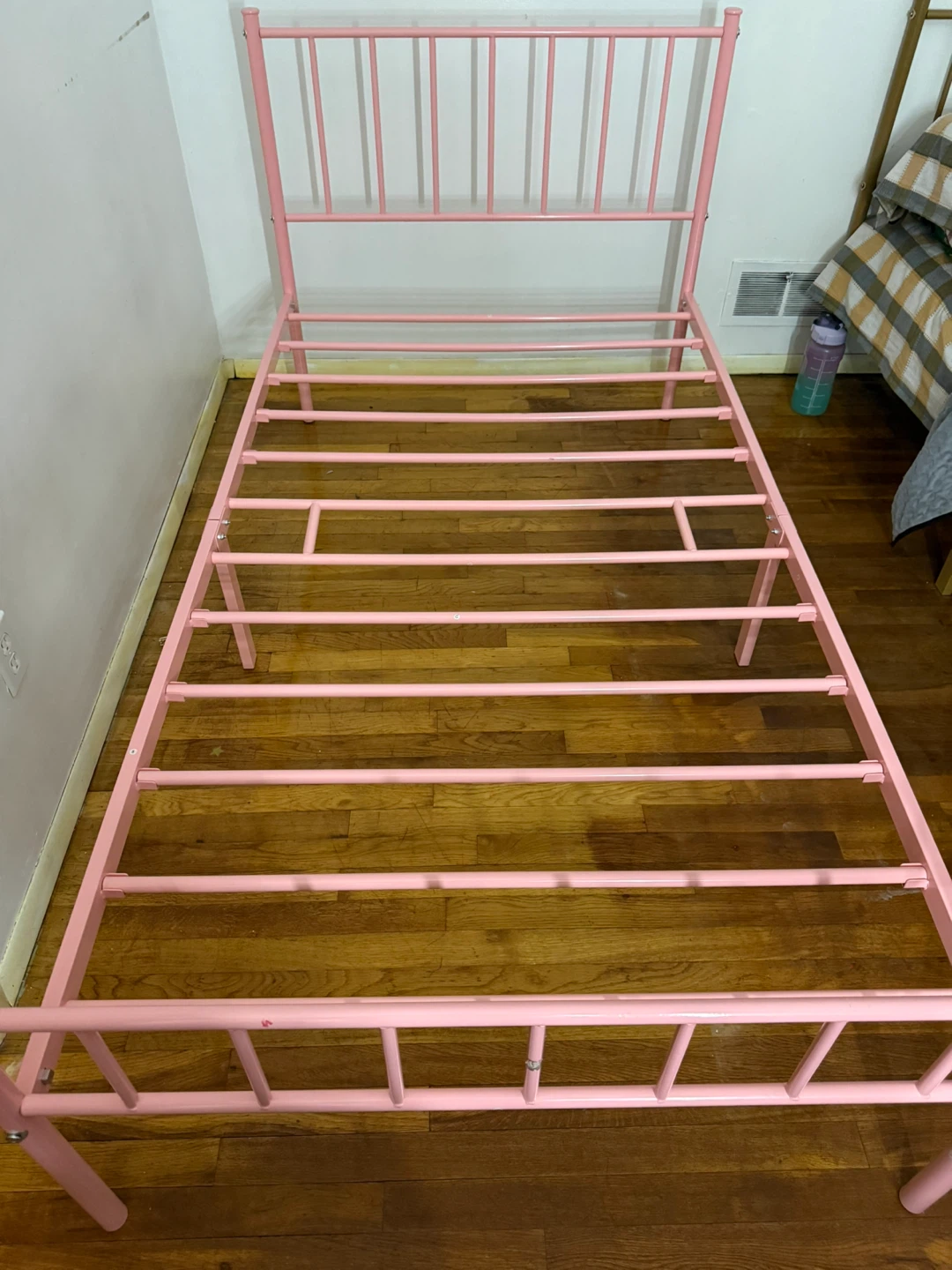 Pink Metal Twin Bed Frame