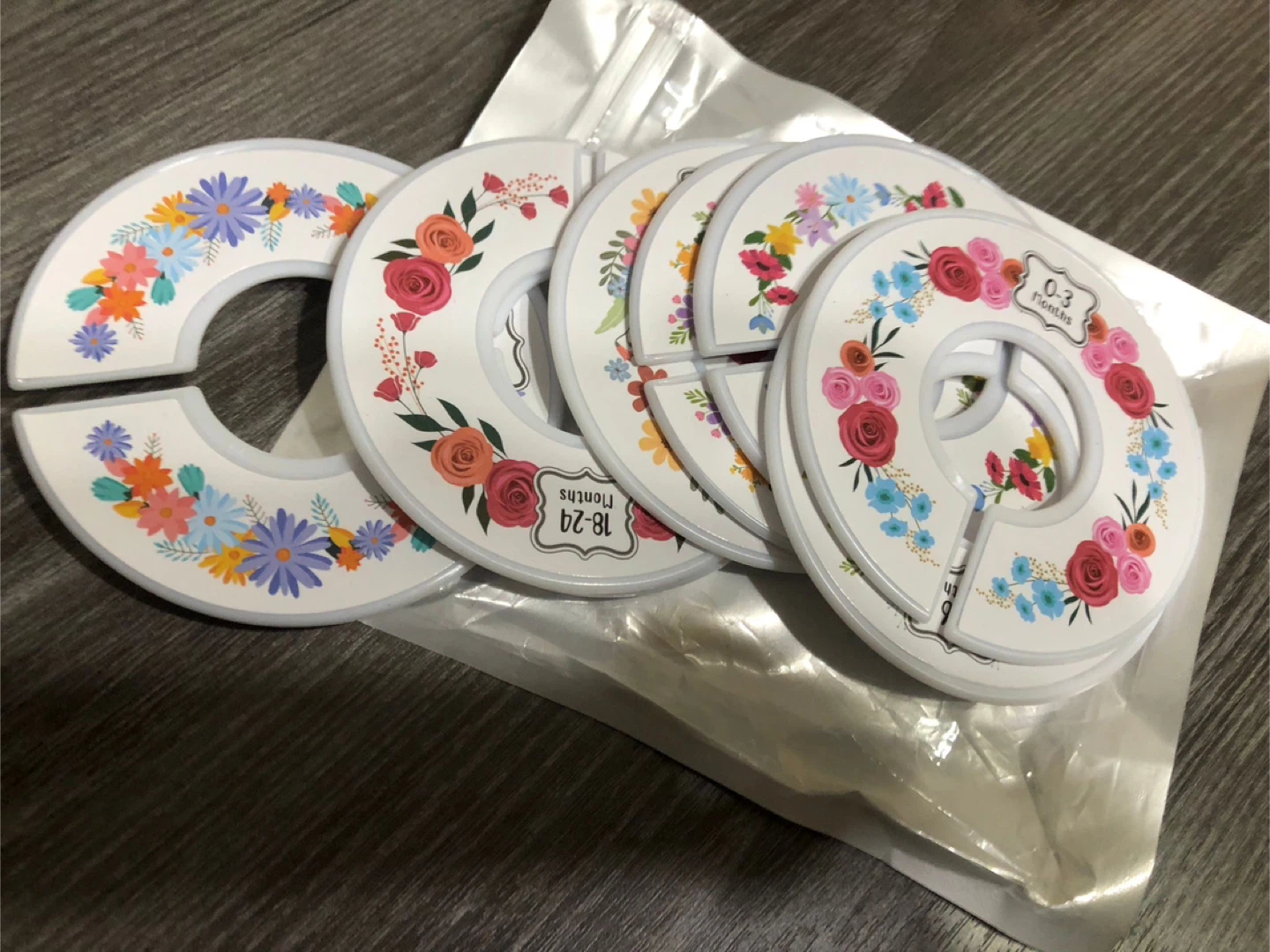 Small -Floral Baby Closet Dividers (Setof 5)NEW - photo 3