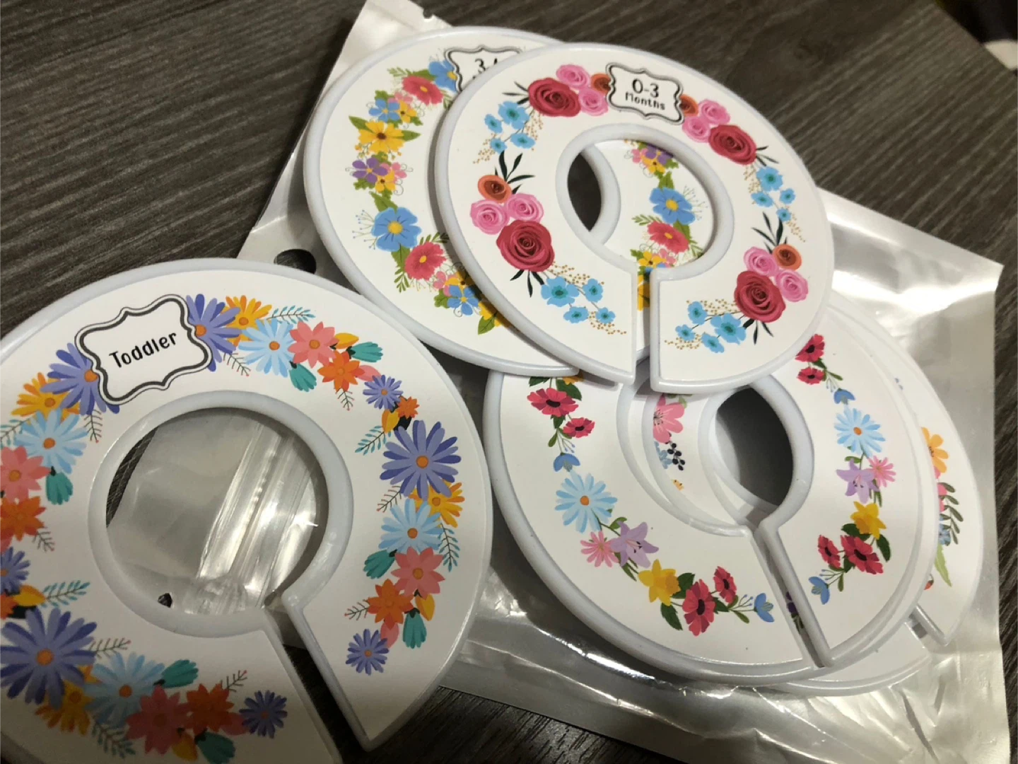 Small -Floral Baby Closet Dividers (Setof 5)NEW
