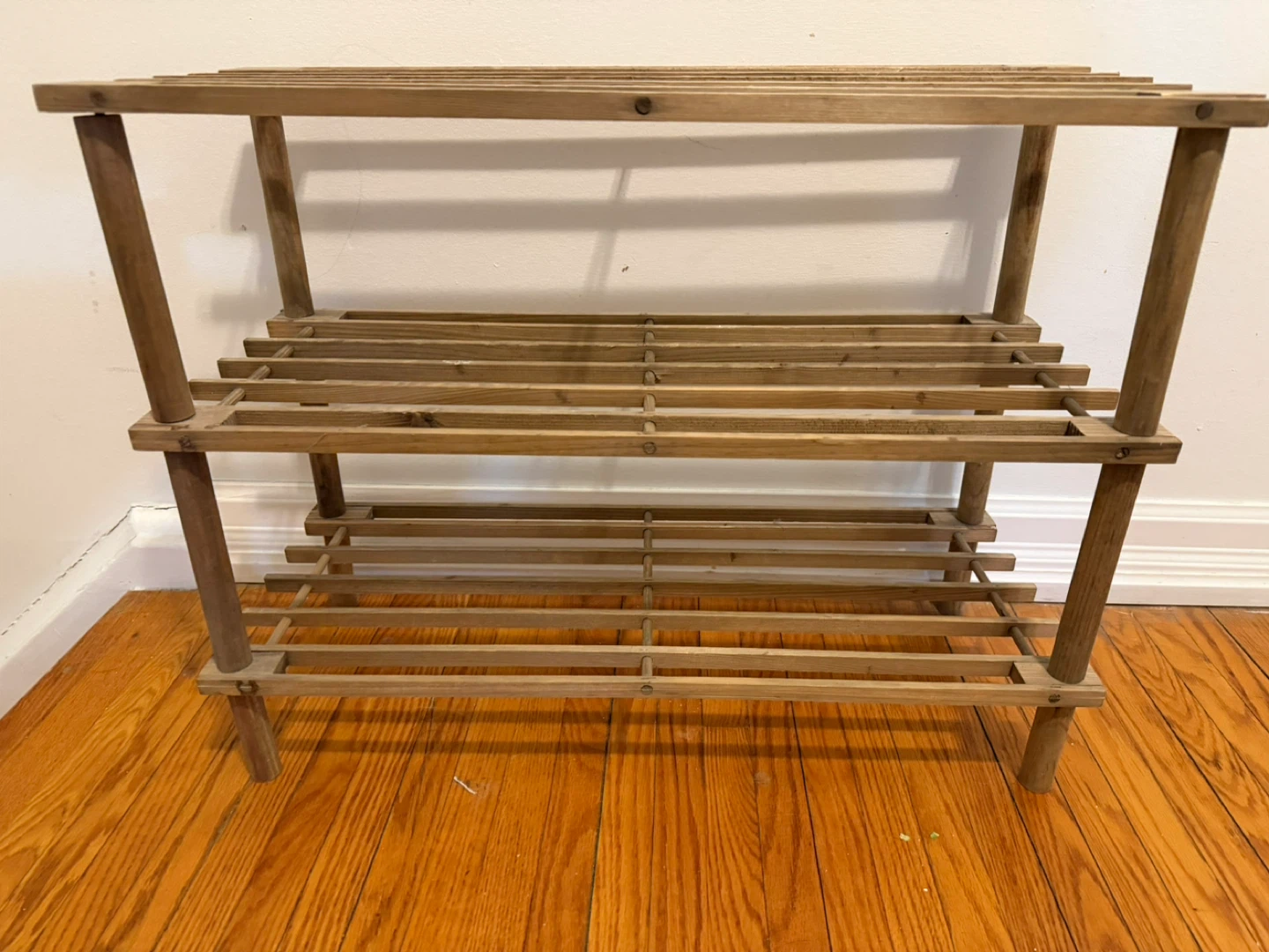 Wooden 3-Tier Shoe Rack - photo 2