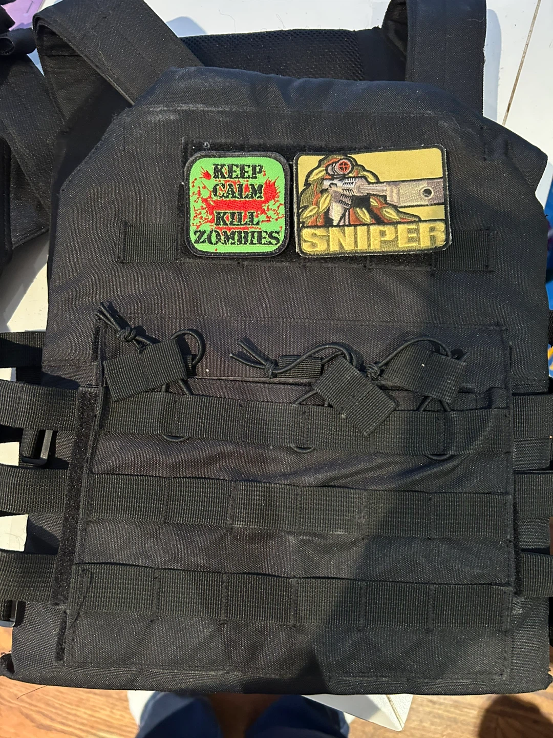 Black Tactical Vest with Patches