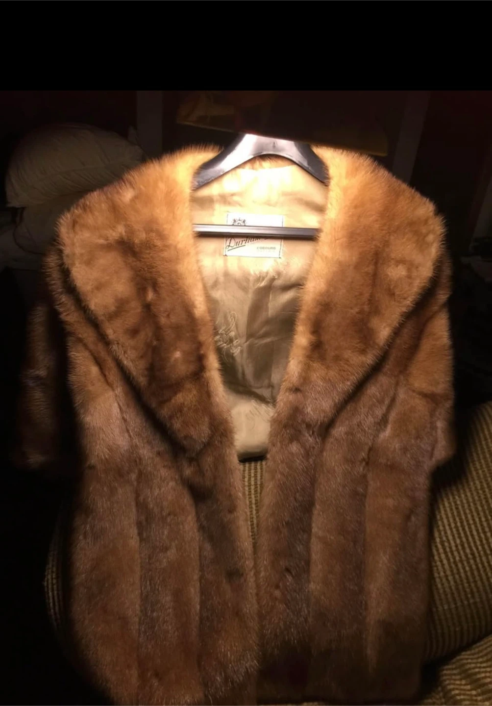 Vintage Durham furs mink stole shawl  Bridal Fur  or wedding fur - photo 3