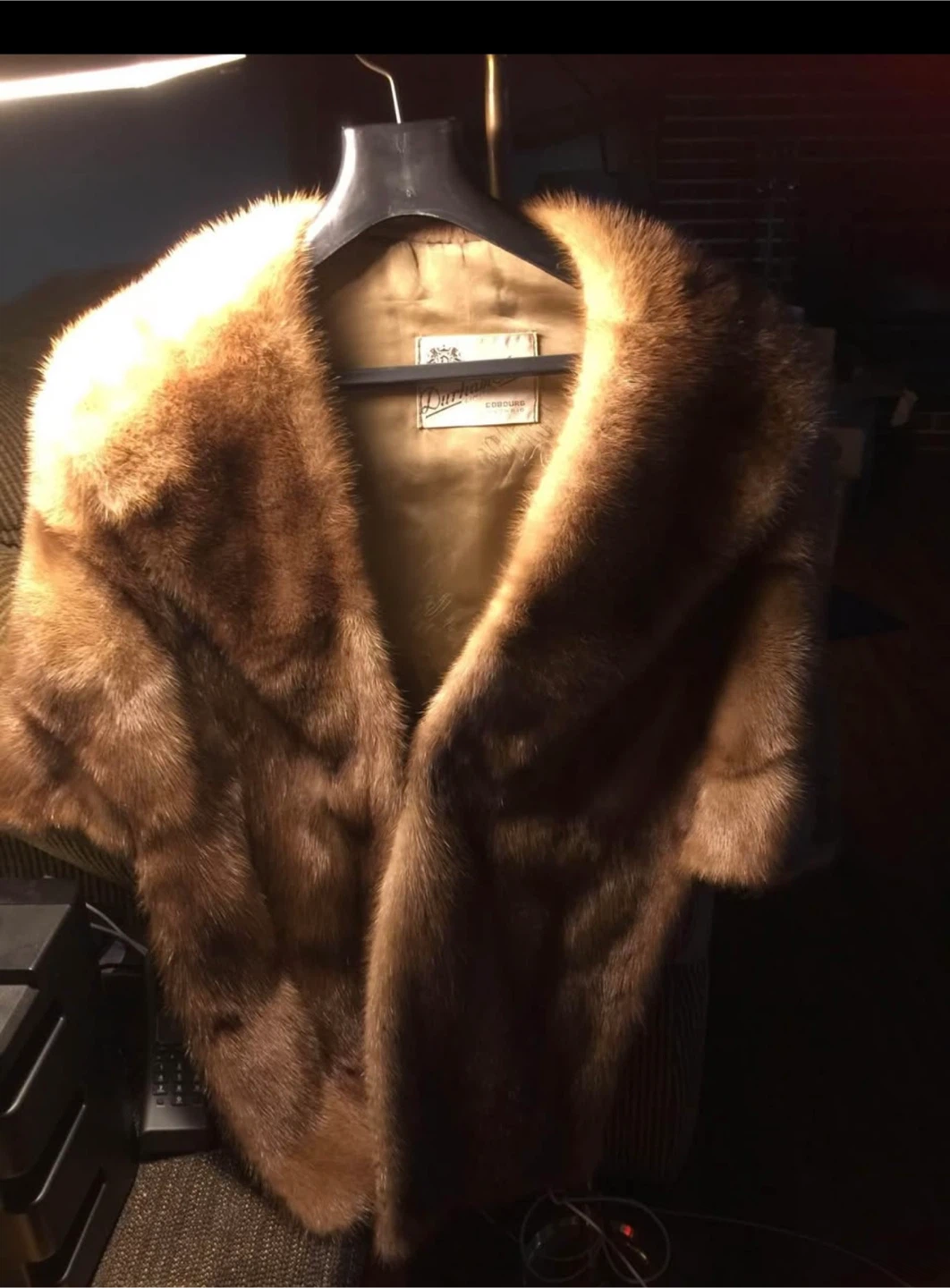 Vintage Durham furs mink stole shawl  Bridal Fur  or wedding fur