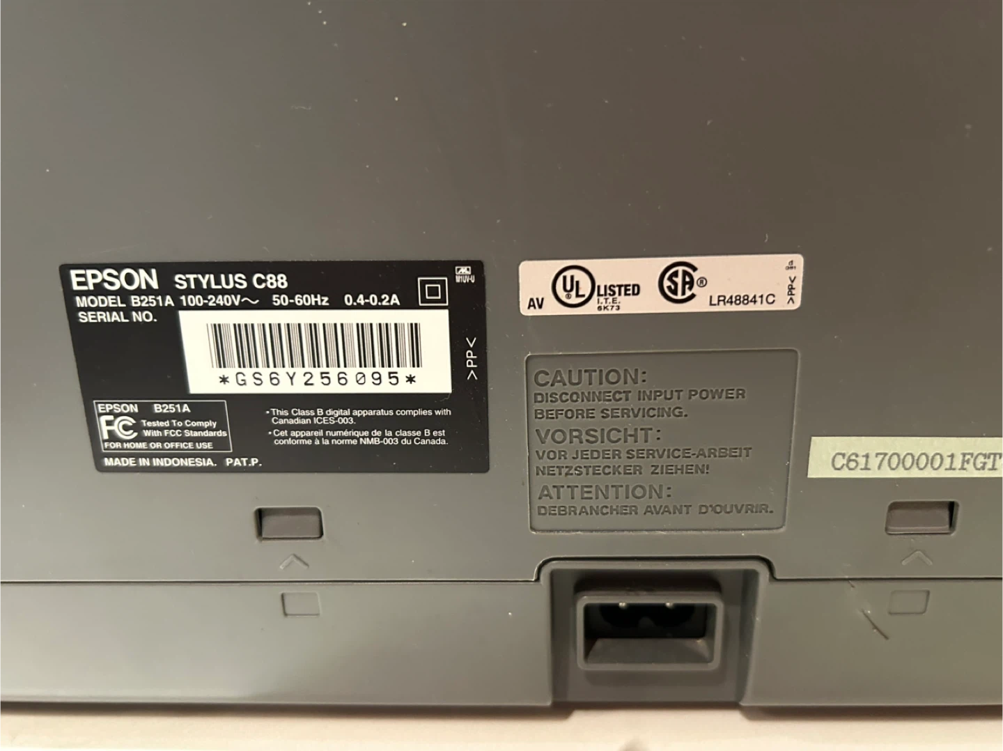 Epson Stylus C88 Printer - photo 2