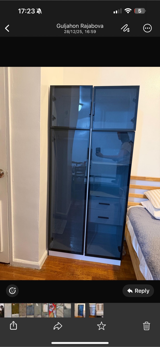 Wardrobe with Glass Doors