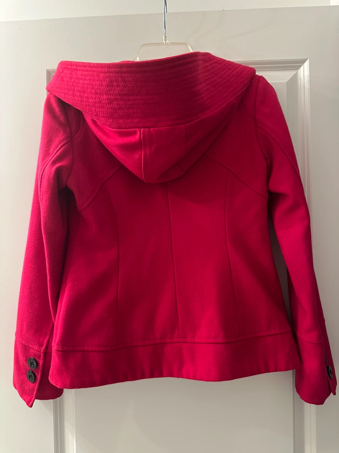Guess Red Wool Blend Hooded Coat - photo 3