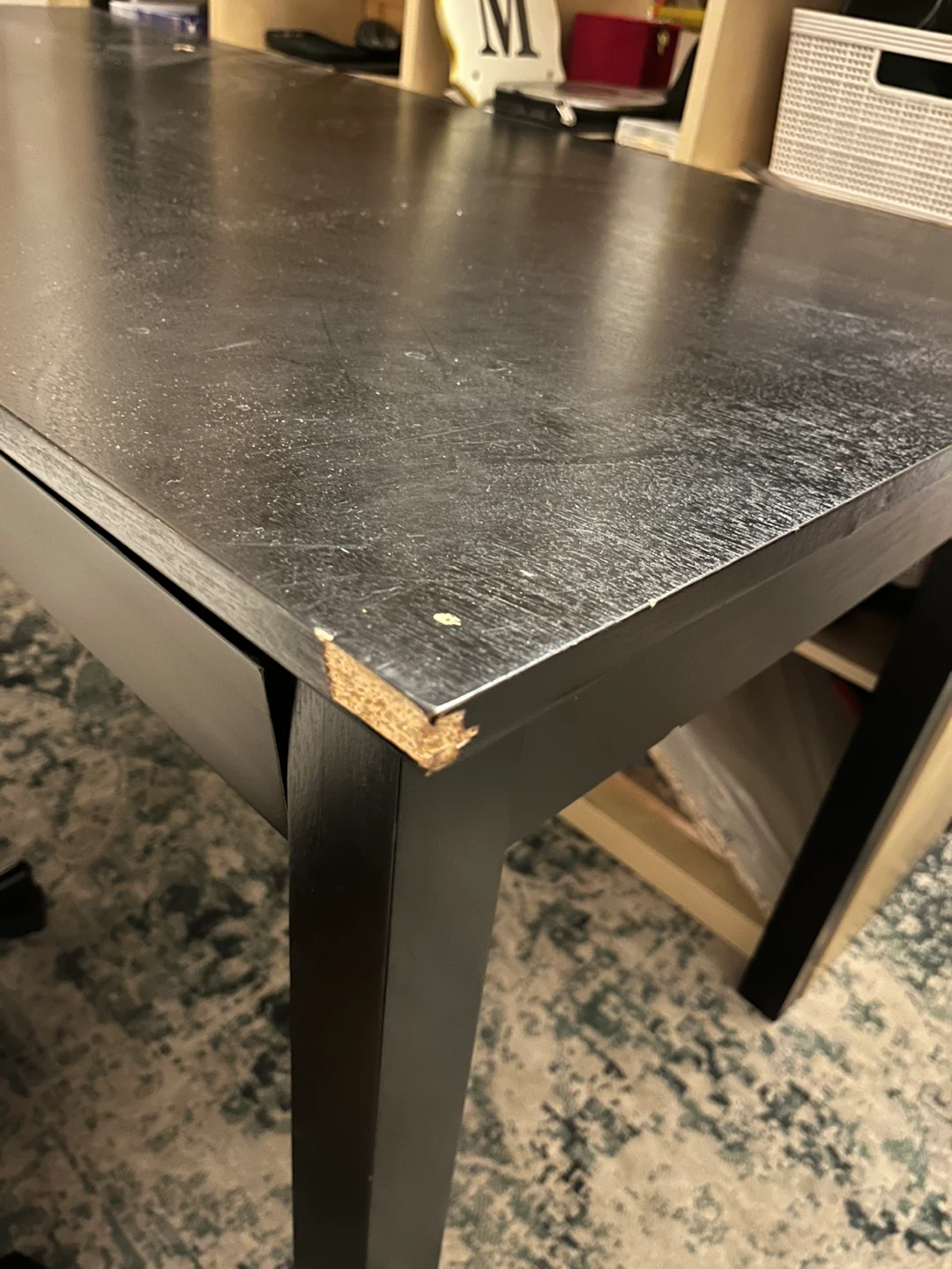 Black Desk with Pull-Out Keyboard Tray - photo 5