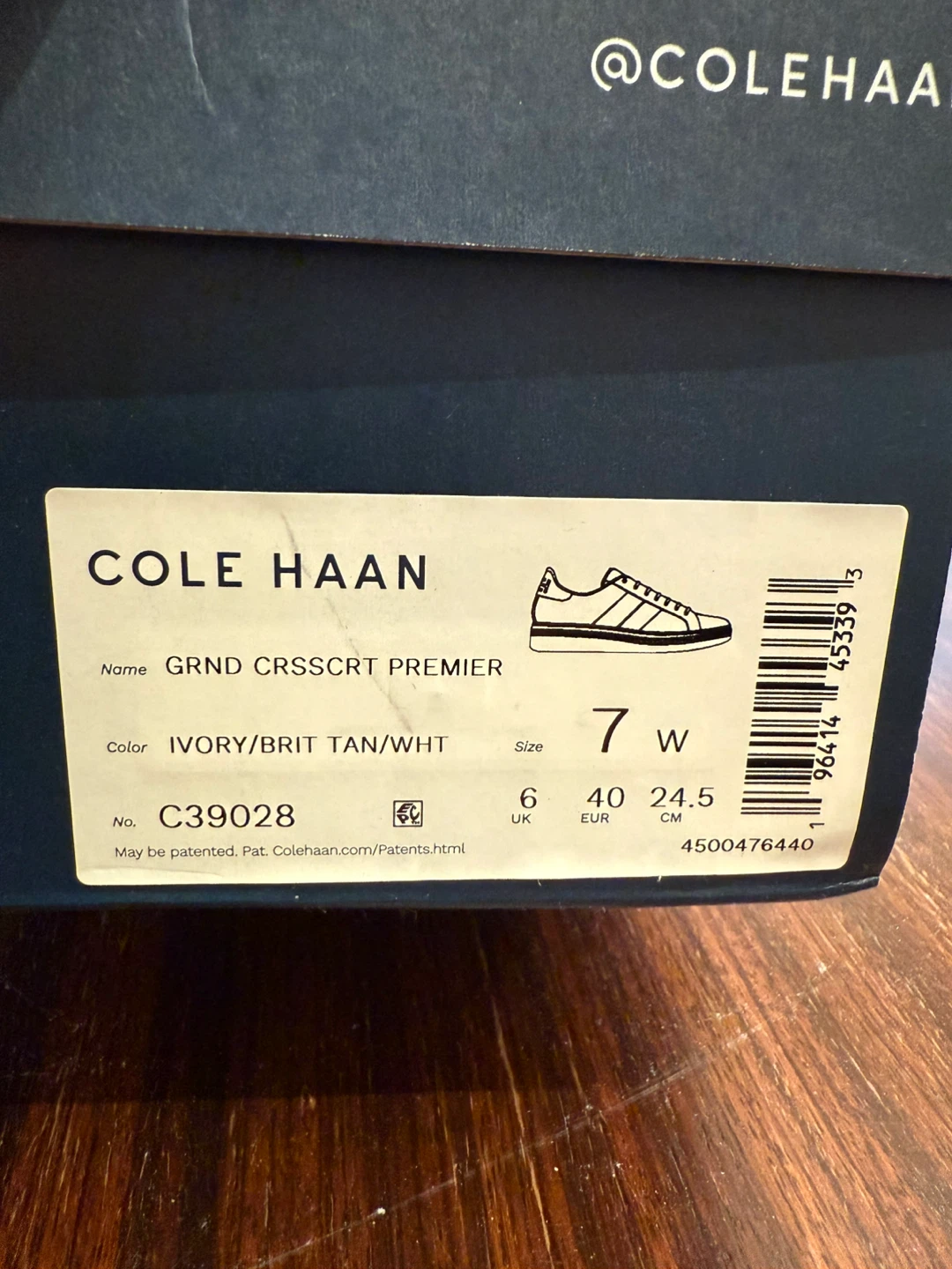 NWT - US 7 Wide - Cole Haan Men's Crosscourt Sneakers - photo 2