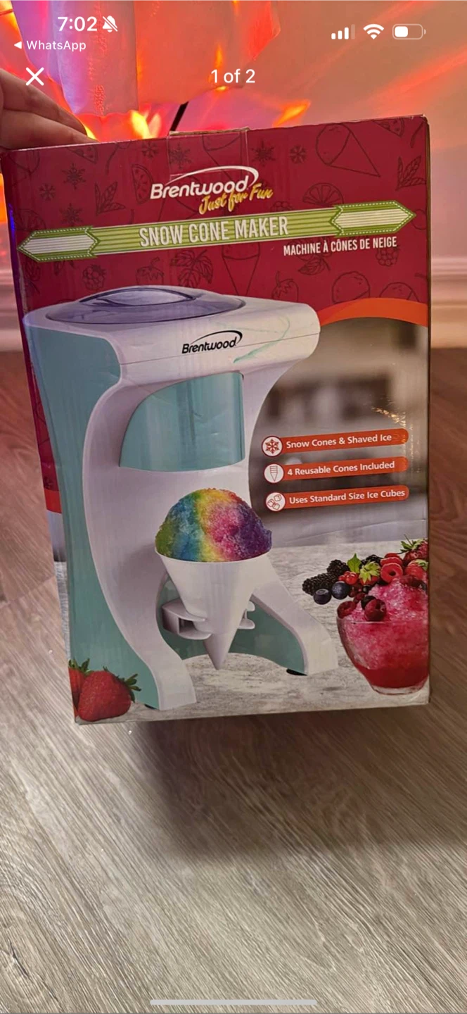 Brentwood Snow Cone Maker - Like New! - photo 2