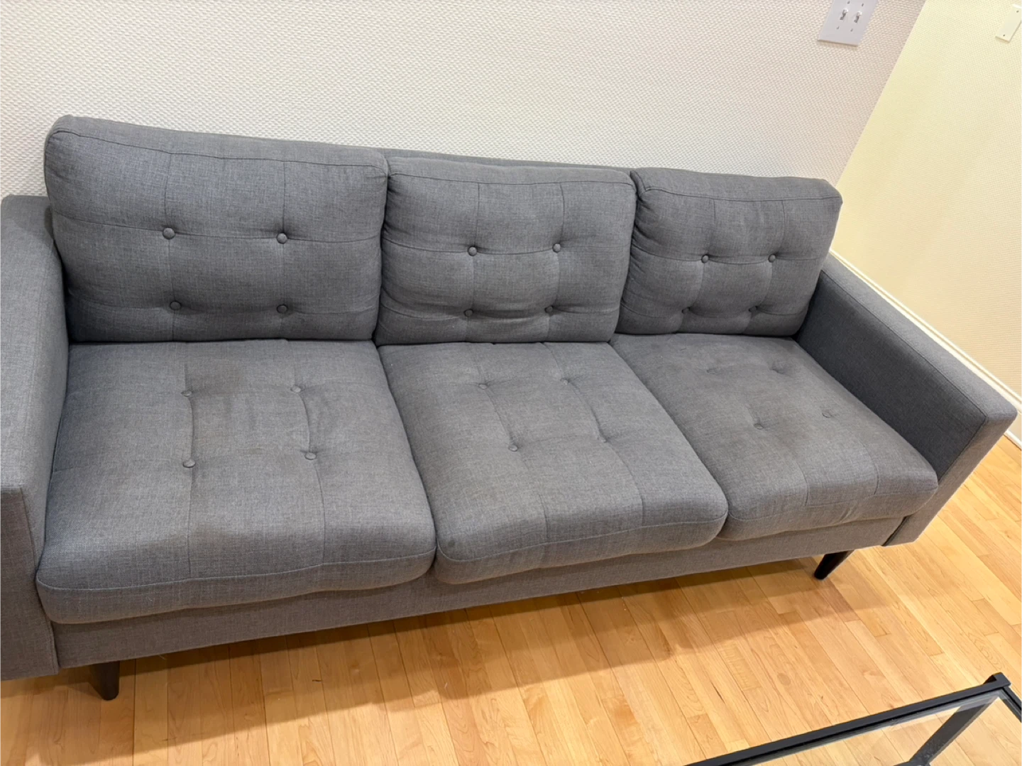Gray 3-Seat Sofa