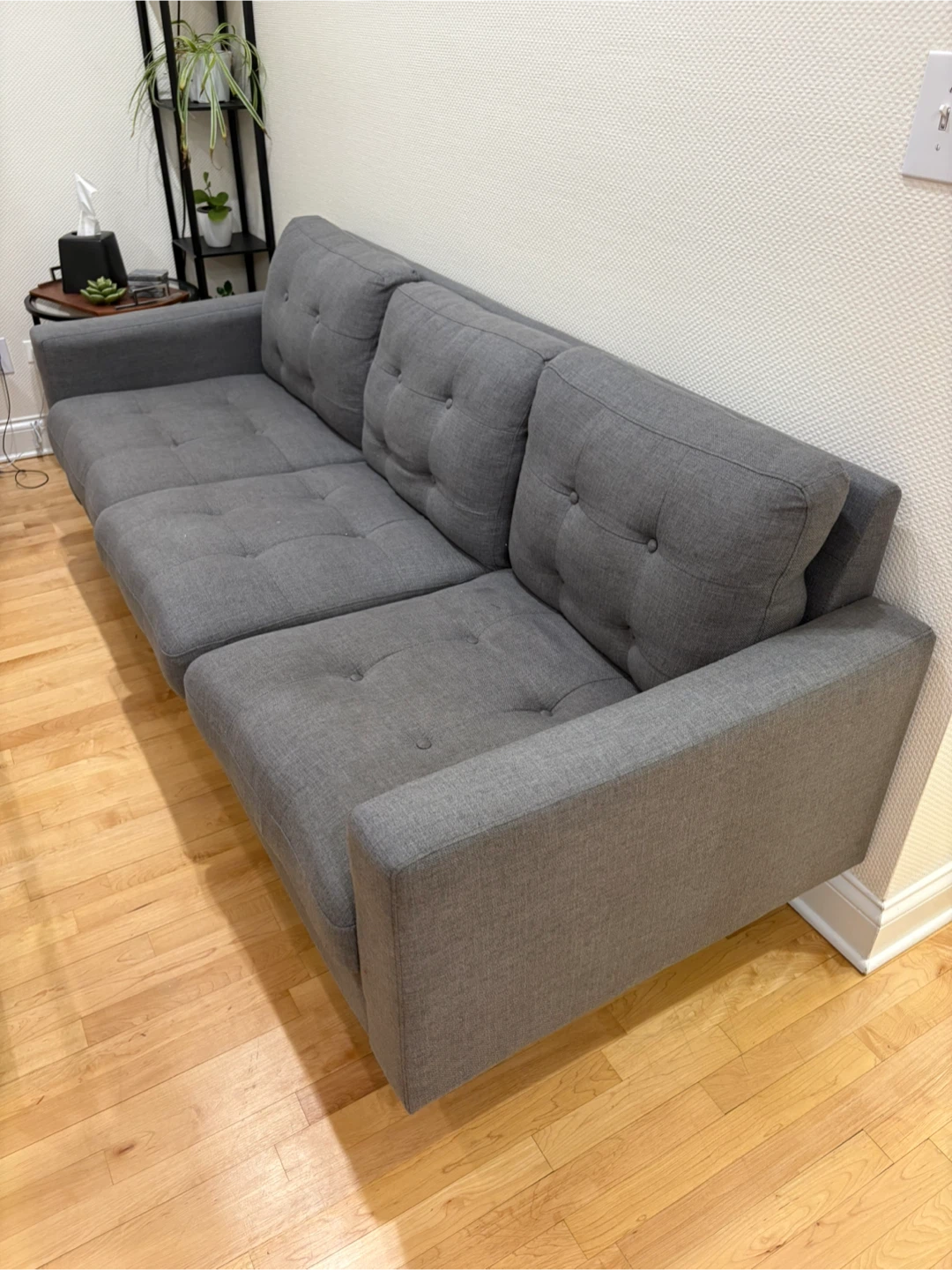 Gray 3-Seat Sofa - photo 2