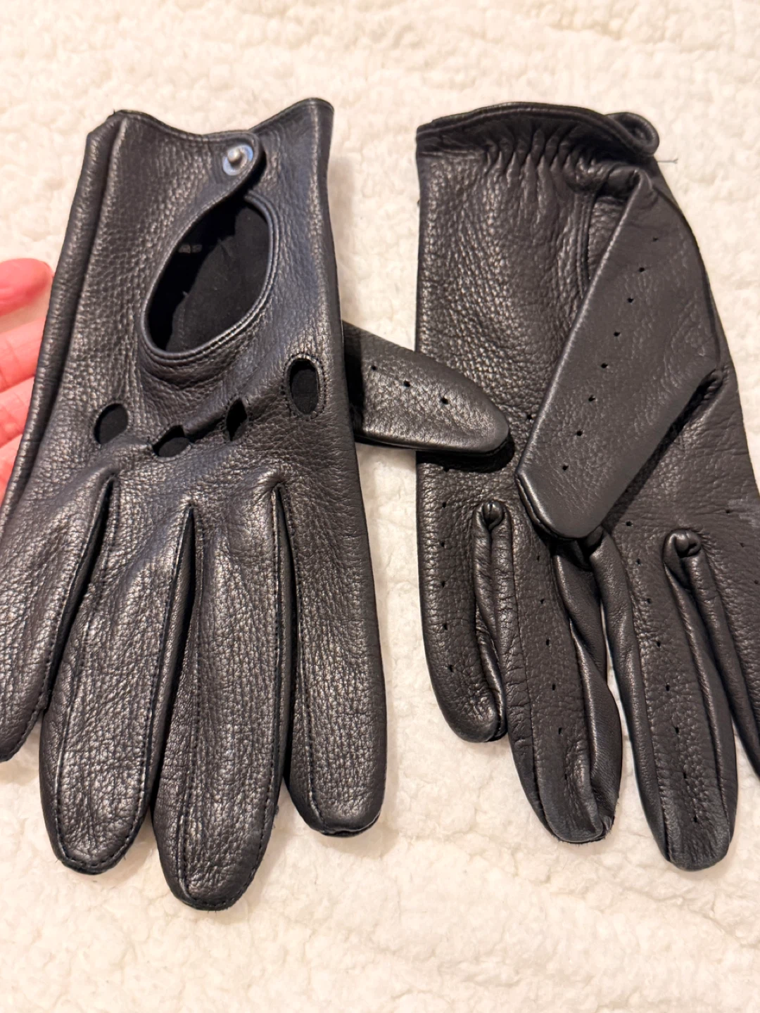 Montblanc Leather  Gloves Size 9.5 - photo 3