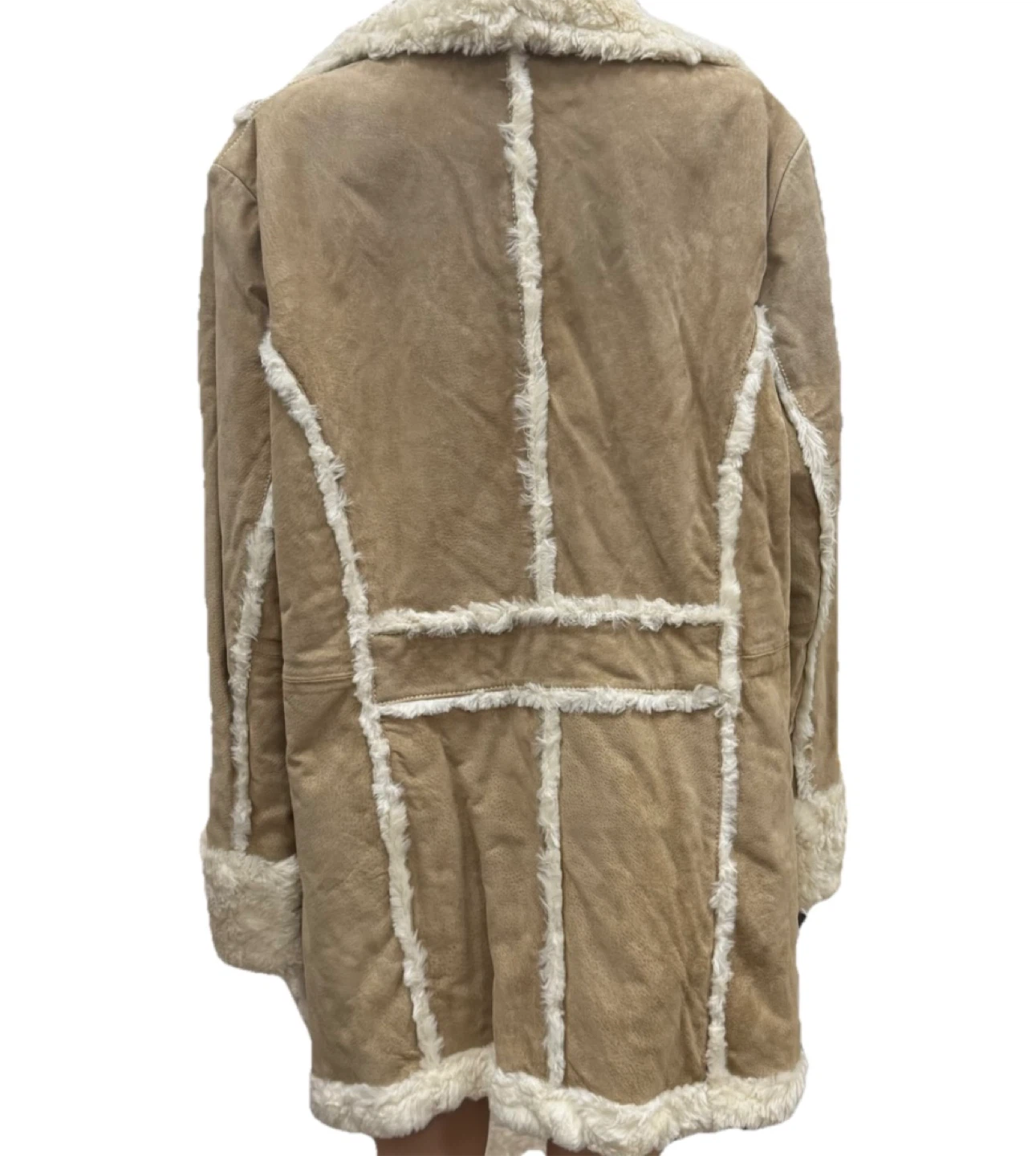 NEW Wilson’s Leather Shearling Style Coat Women’s 2X Tan Beige - photo 4