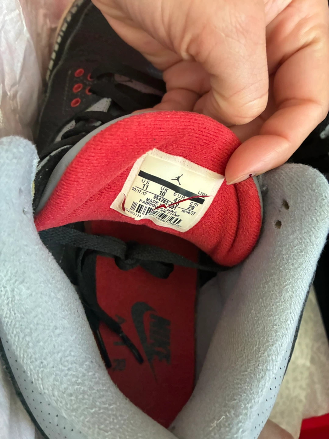 Nike Air Jordan 3 Retro OG cement Size 11 - photo 5