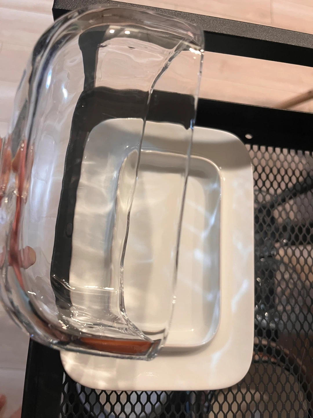 Glass Butter Dish with Lid - photo 2