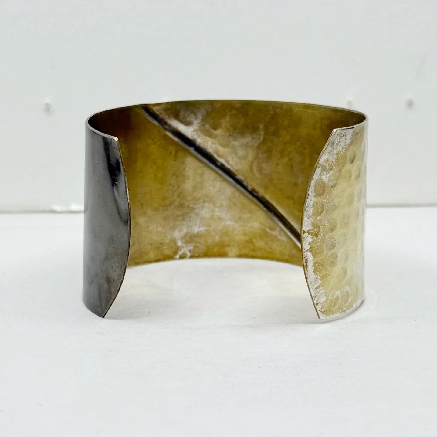 Vintage silver plated brass cuff bracelet - GM1508 - photo 4
