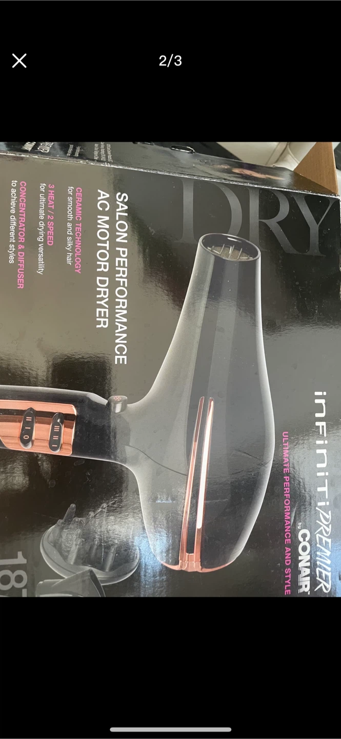 Conair InfinitiPRO 1875W Hair Dryer - Black - photo 2