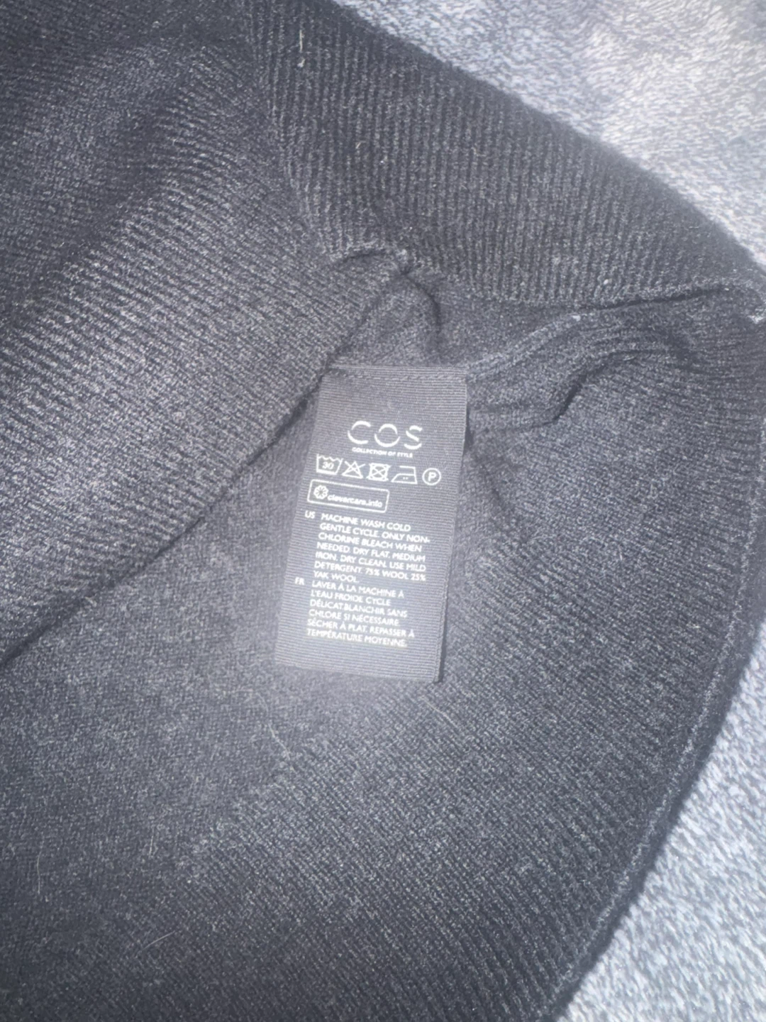 COS Black Crew Neck Sweater Size XL - photo 2