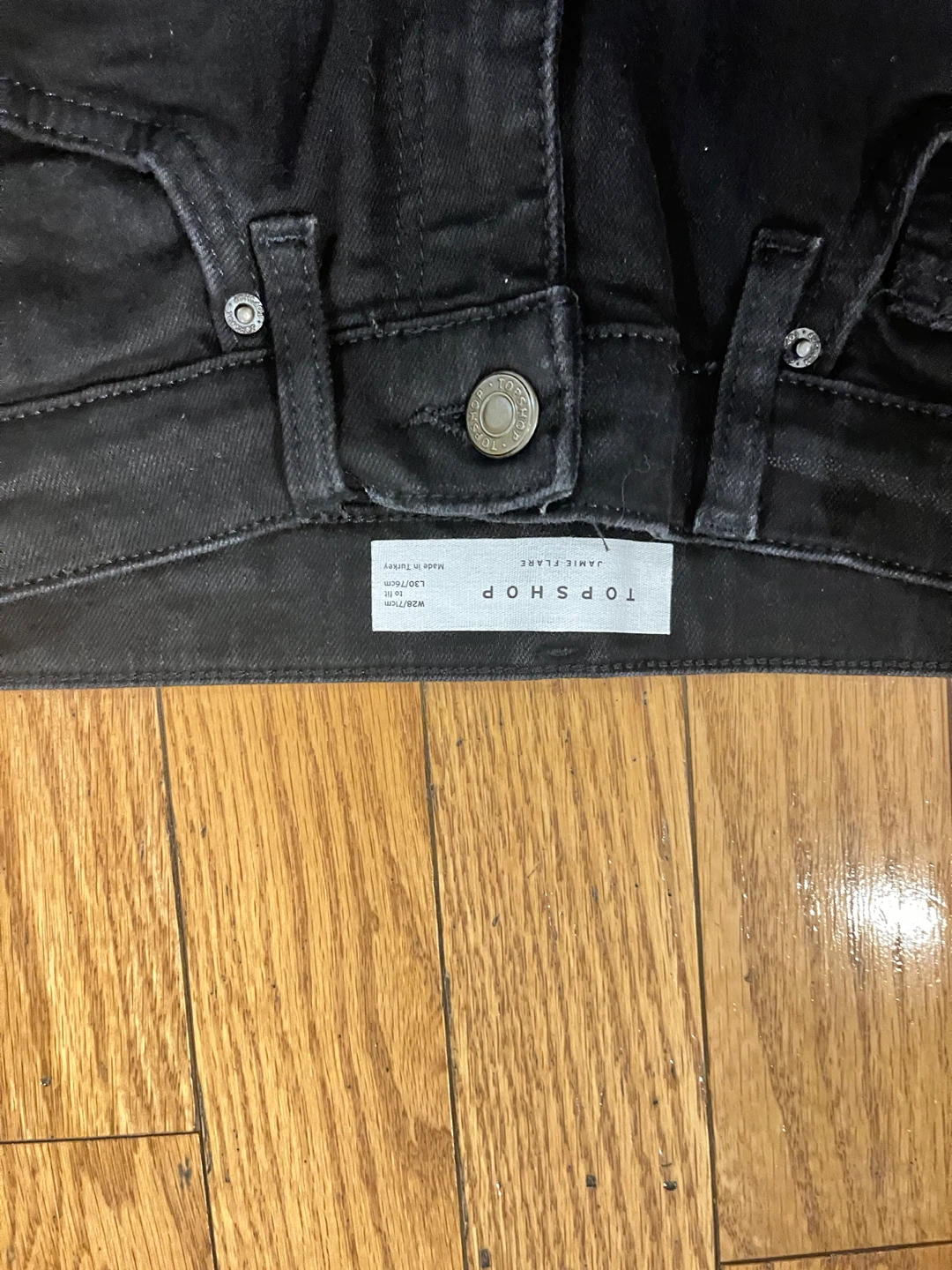 Topshop Jamie Flare Black Jeans - W28 L30 - photo 2