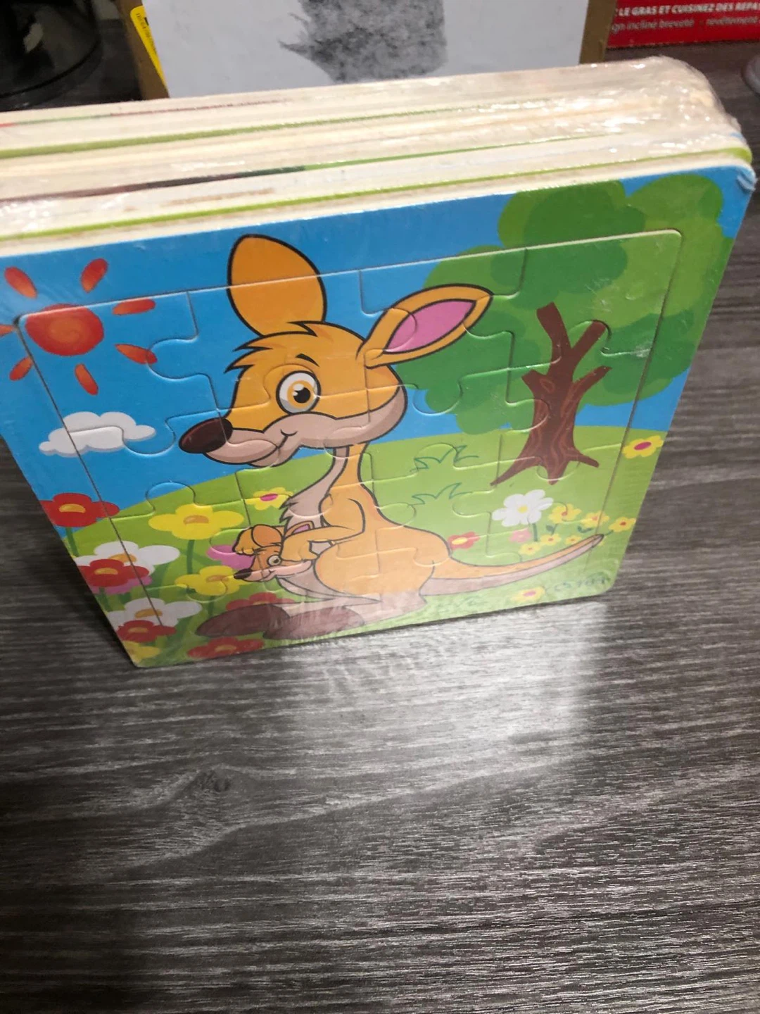 Kids Kangaroo Wooden Puzzle pack of 9- New - photo 2
