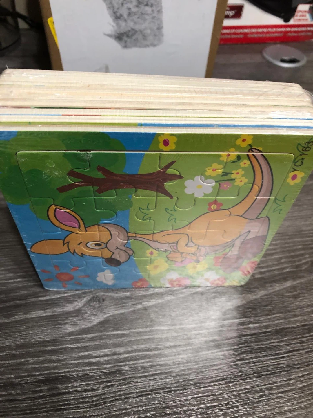 Kids Kangaroo Wooden Puzzle pack of 9- New - photo 3