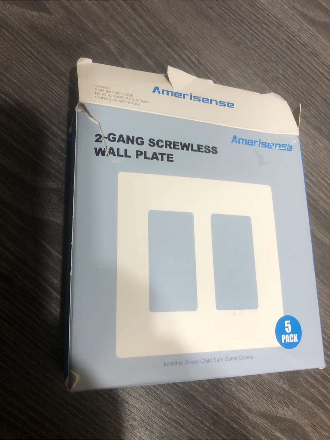 Amerisense 2-Gang Screwless Wall Plate - 5 Pack - New - photo 4