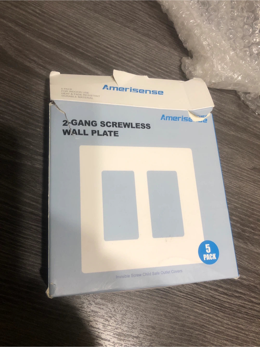 Amerisense 2-Gang Screwless Wall Plate - 5 Pack - New - photo 5