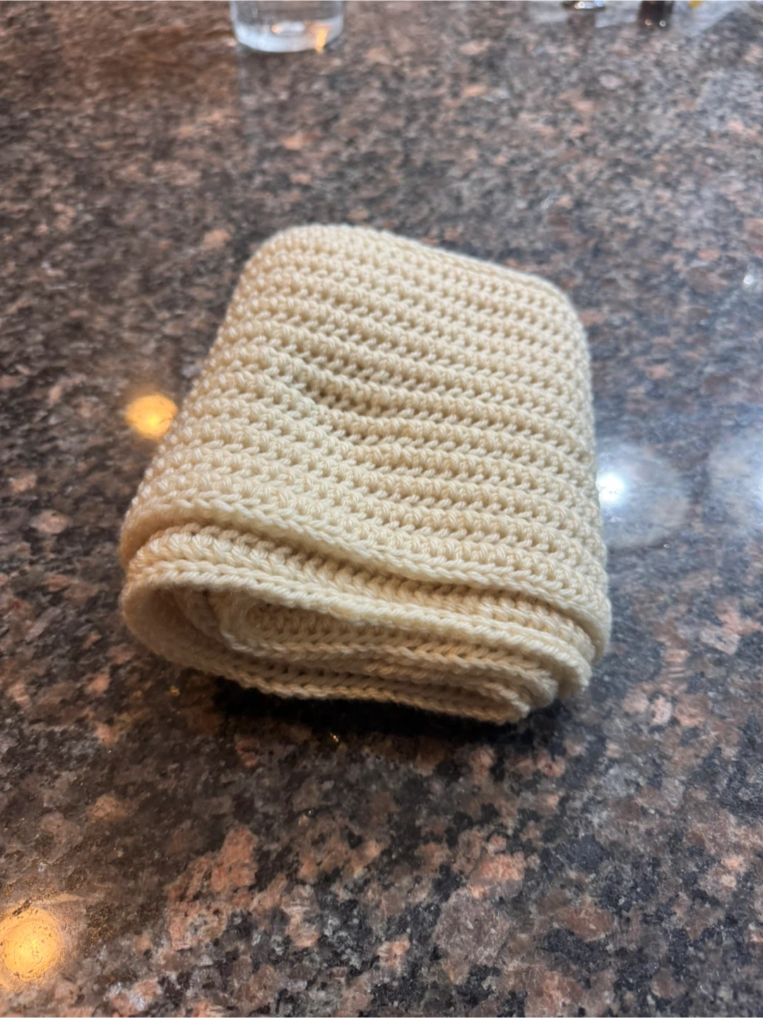 Handmade Knitted Scarf - Cream Colour