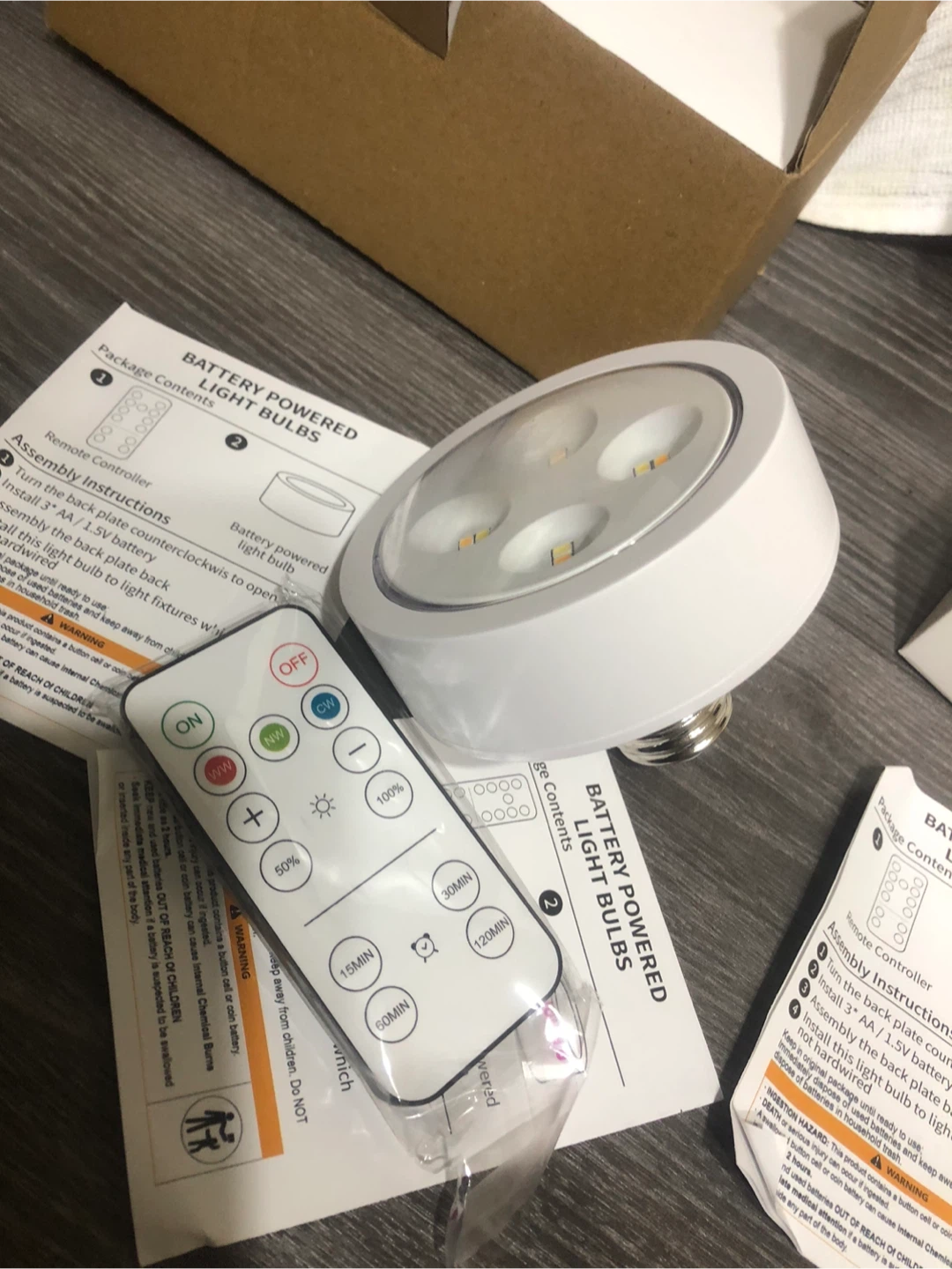 Battery Powered LED Puck Lights with Remote - New - photo 3