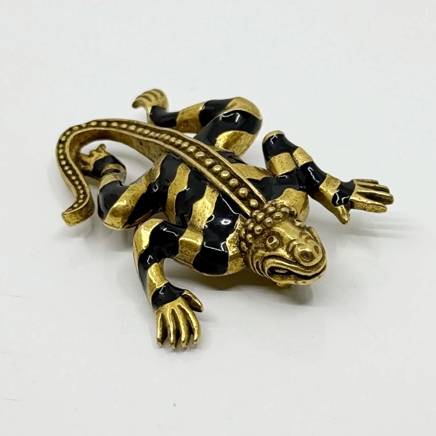 MMA Metropolitan Museum of Art enamel Egyptian Lizard God brooch - photo 5