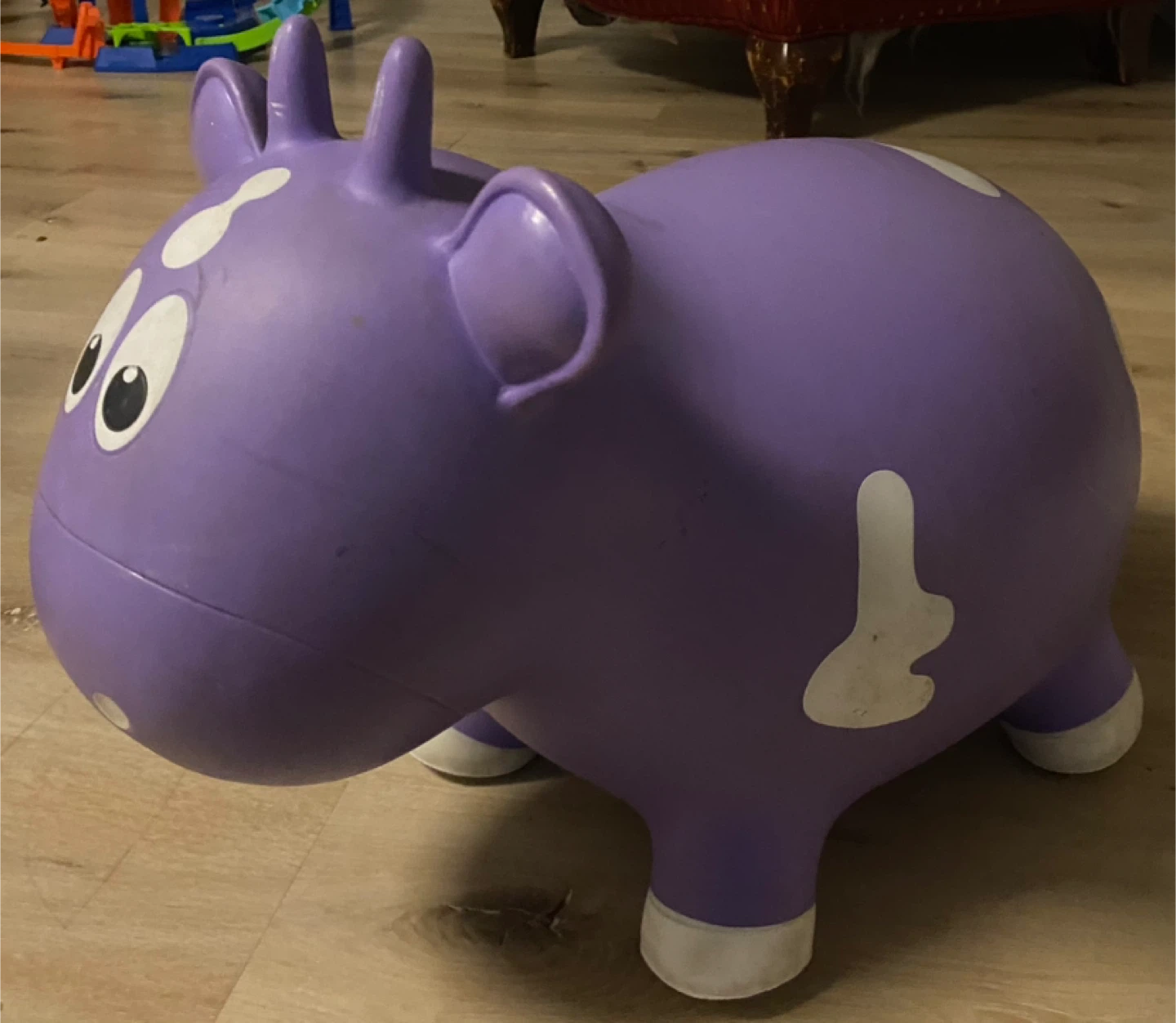 FREE #CleanOut Purple Bouncy Cow Toy