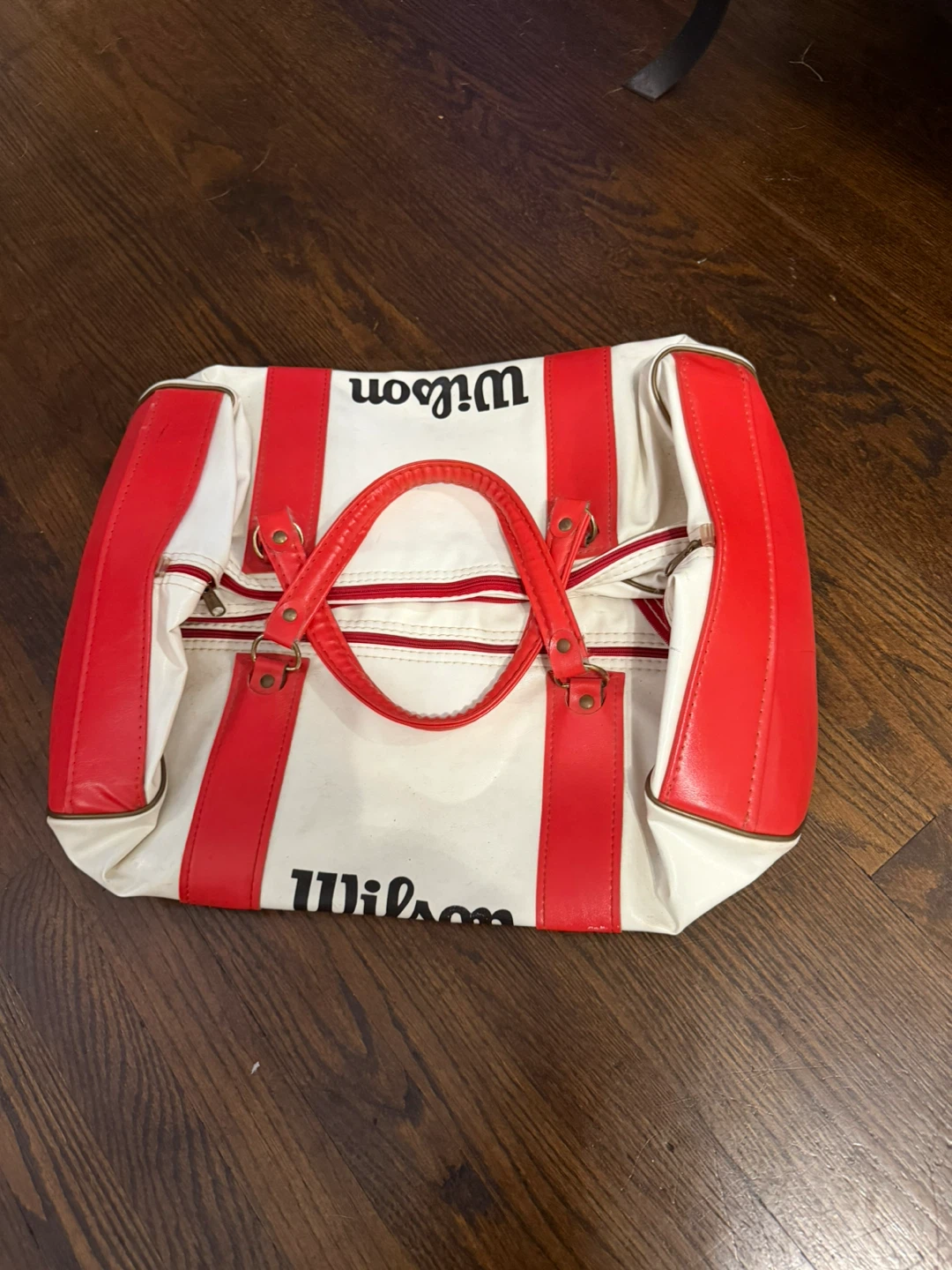 Vintage Wilson Red & White Duffle Bag - photo 2