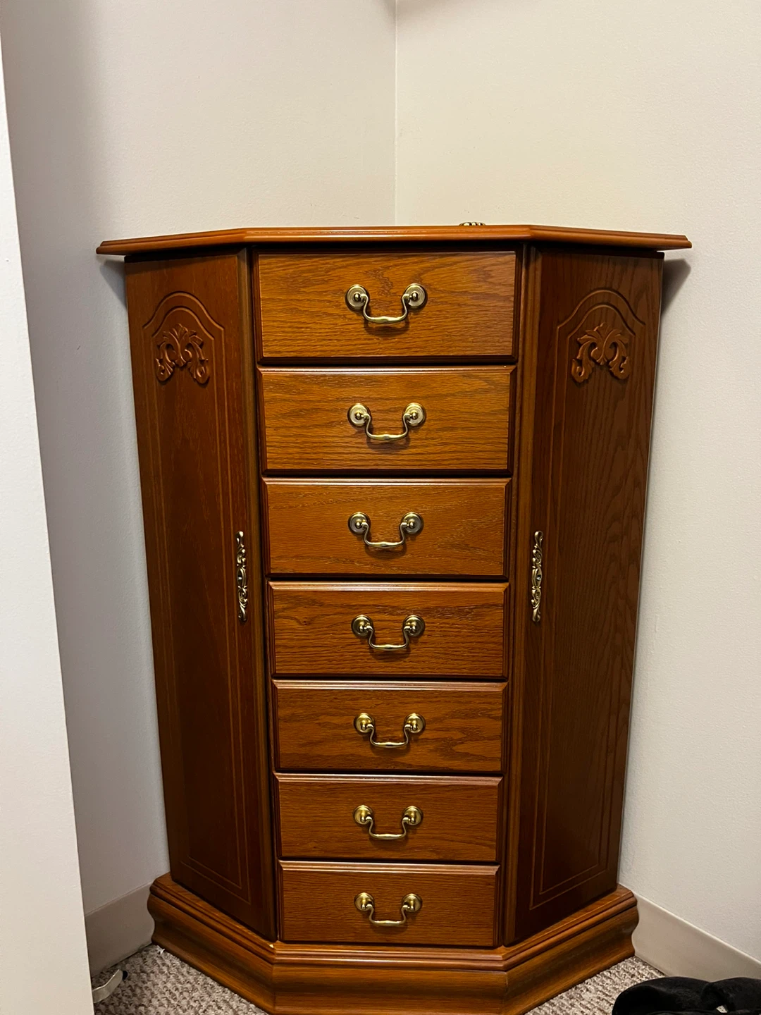 Wooden Jewelry Armoire
