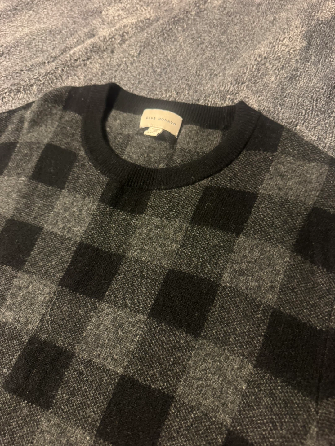 Club Monaco Wool Blend Plaid Sweater Size XS - photo 2