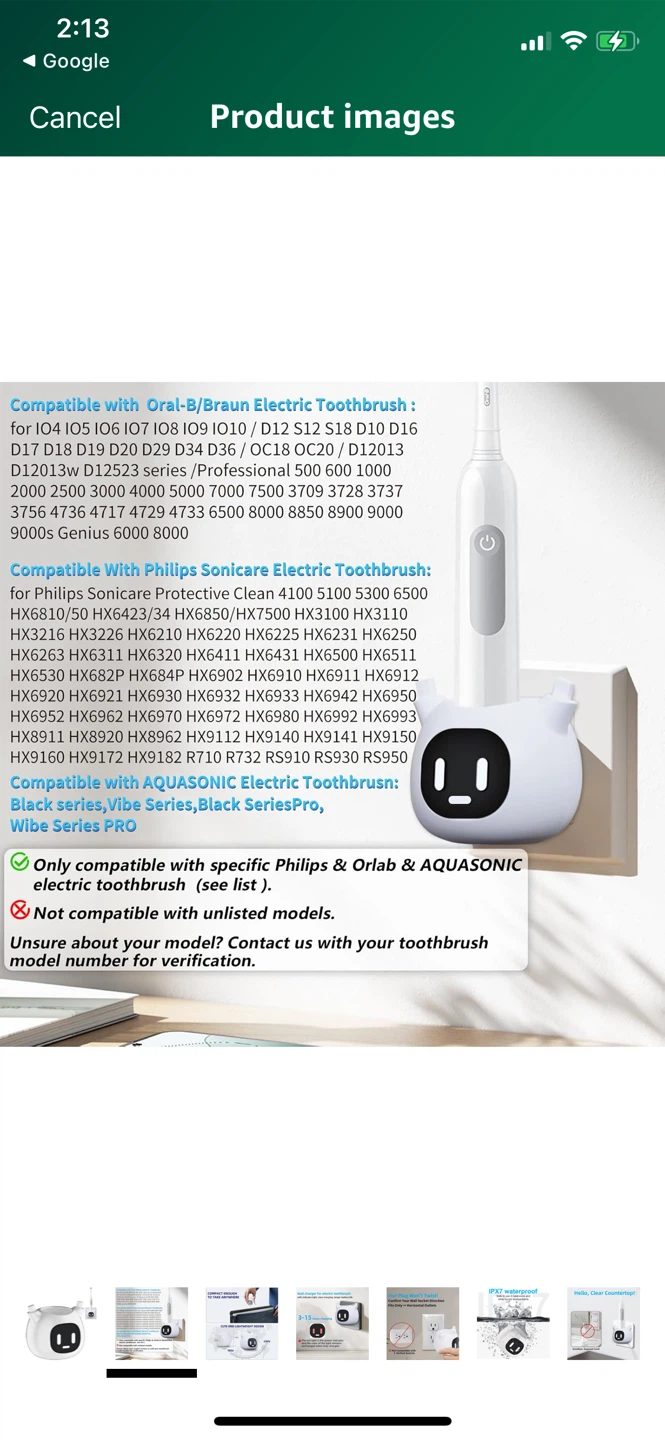 New-Electric Toothbrush Charger - Oral-B & Aquasonic Compatible - photo 5