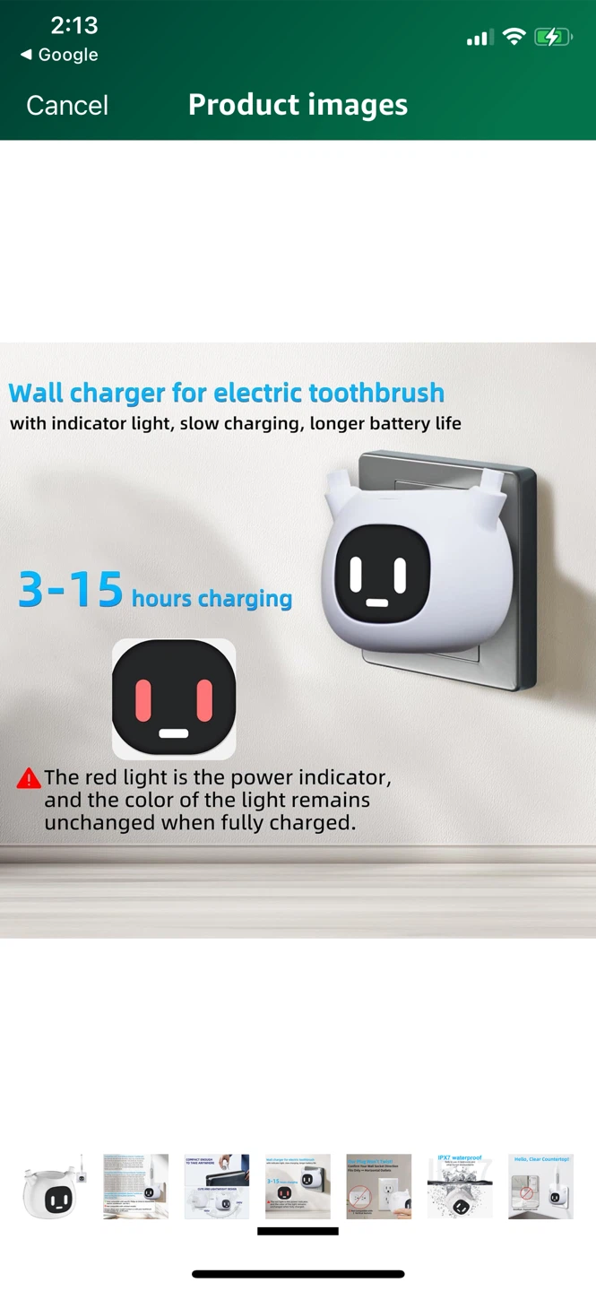 New-Electric Toothbrush Charger - Oral-B & Aquasonic Compatible