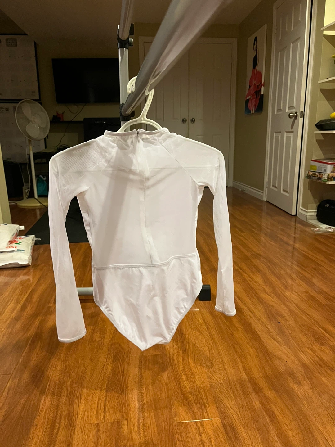 White two piece dance costume