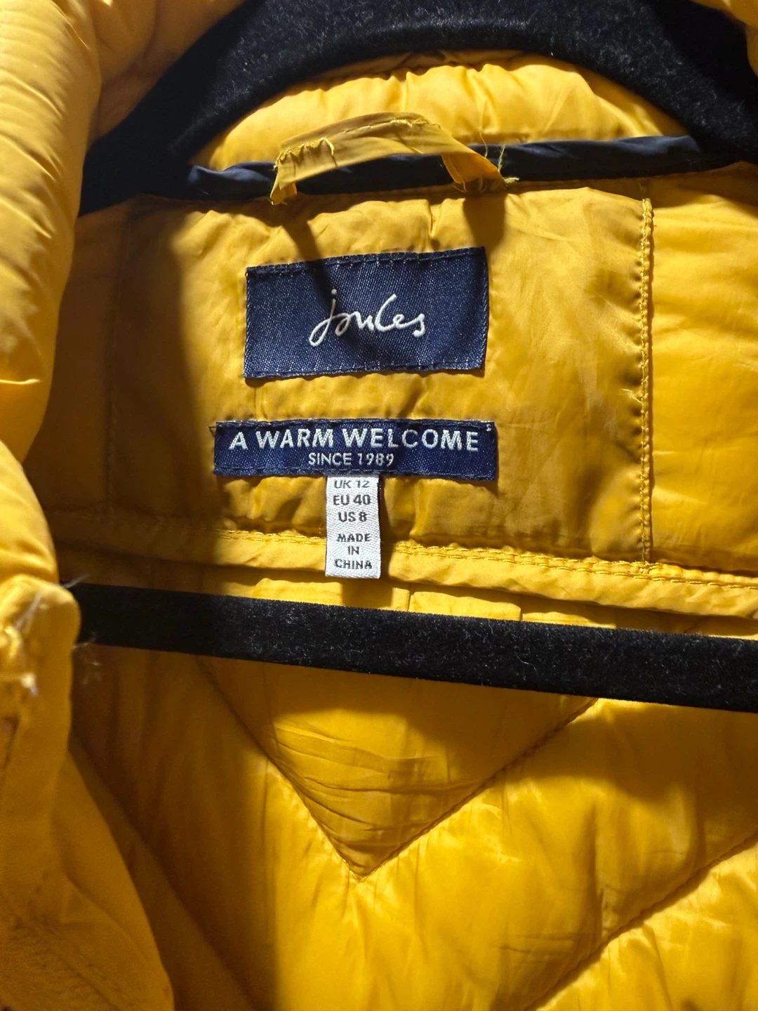 Joules Yellow Padded Jacket - Size US 8 - photo 2