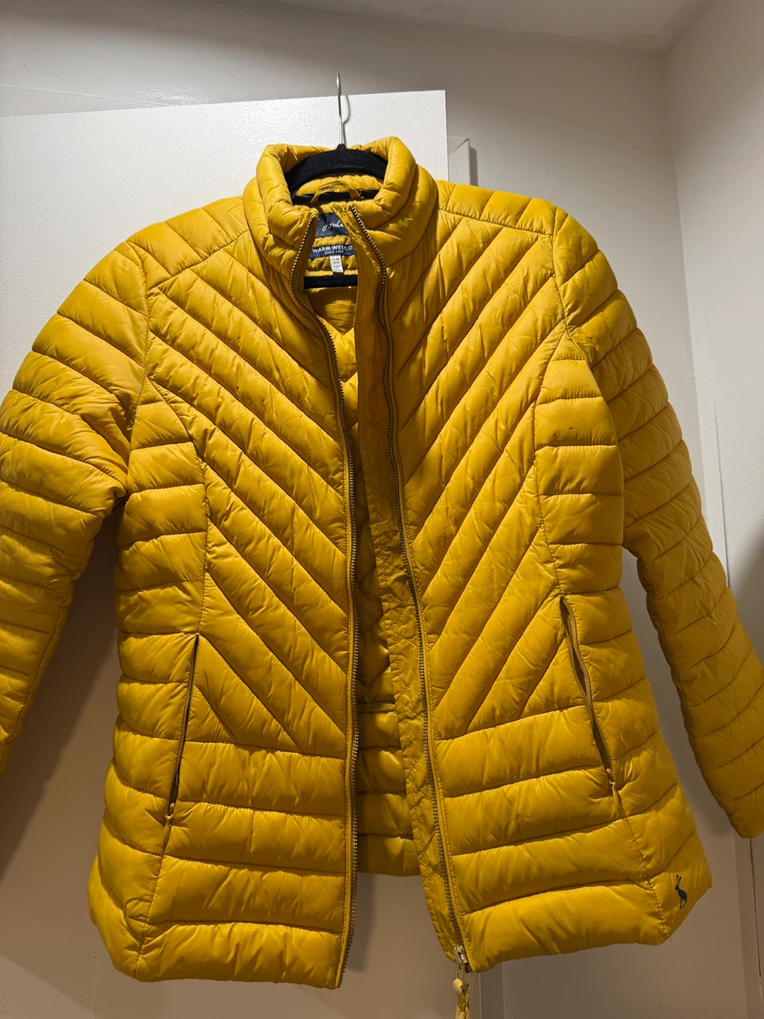 Joules Yellow Padded Jacket - Size US 8