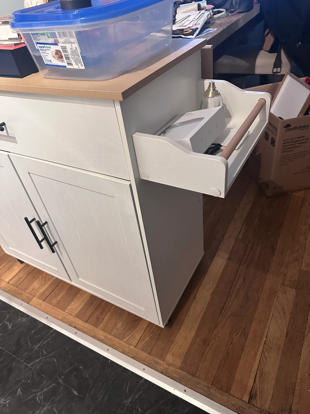 Kitchen Rolling Island with Storage - photo 4