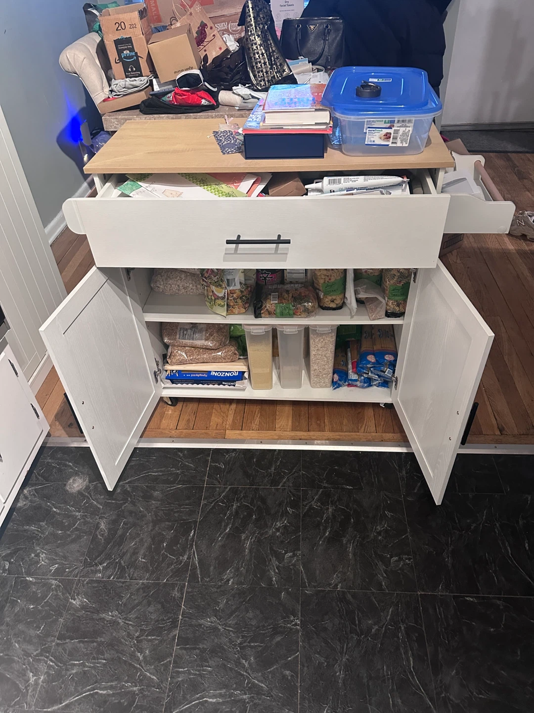 Kitchen Rolling Island with Storage - photo 3