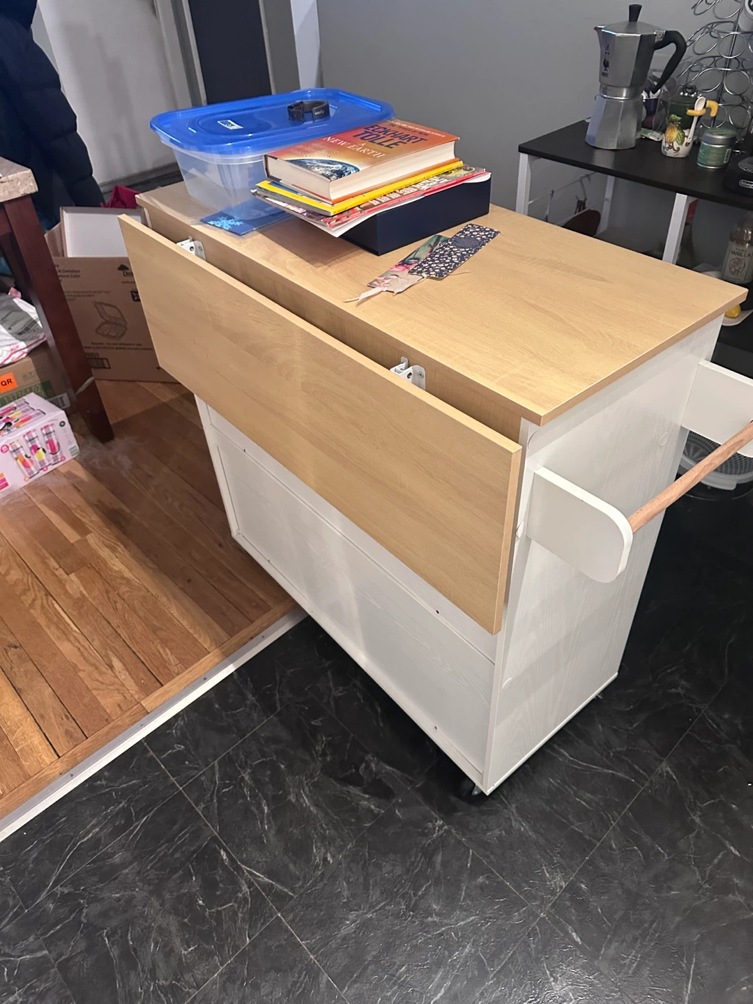 Kitchen Rolling Island with Storage - photo 2