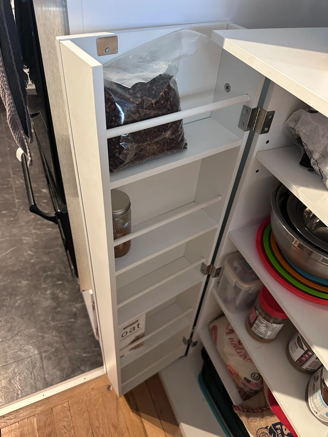White Kitchen Storage Cabinet - photo 4