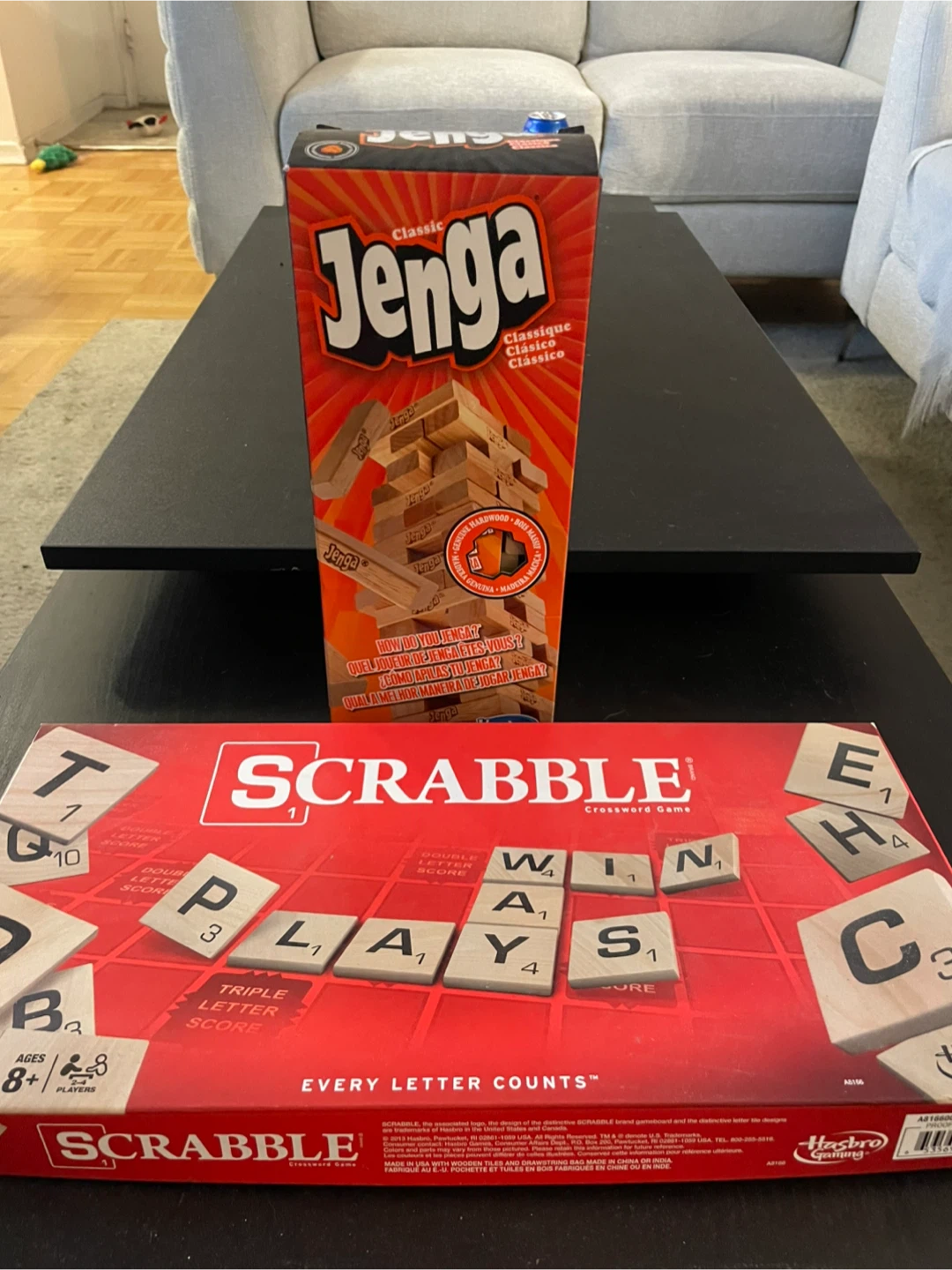 Jenga Classic & Scrabble Board Games