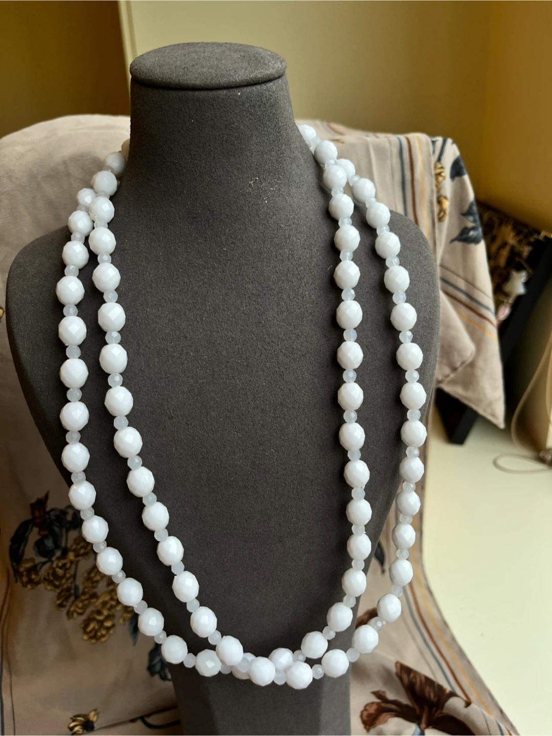 White Beaded Necklace