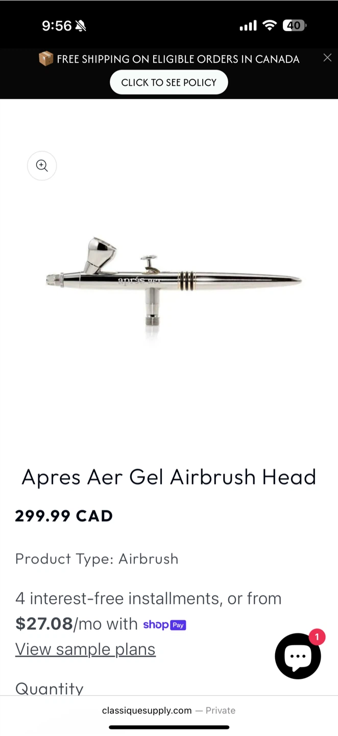 Apres Aer Airbrush Machine + Cleaning Pot - photo 2