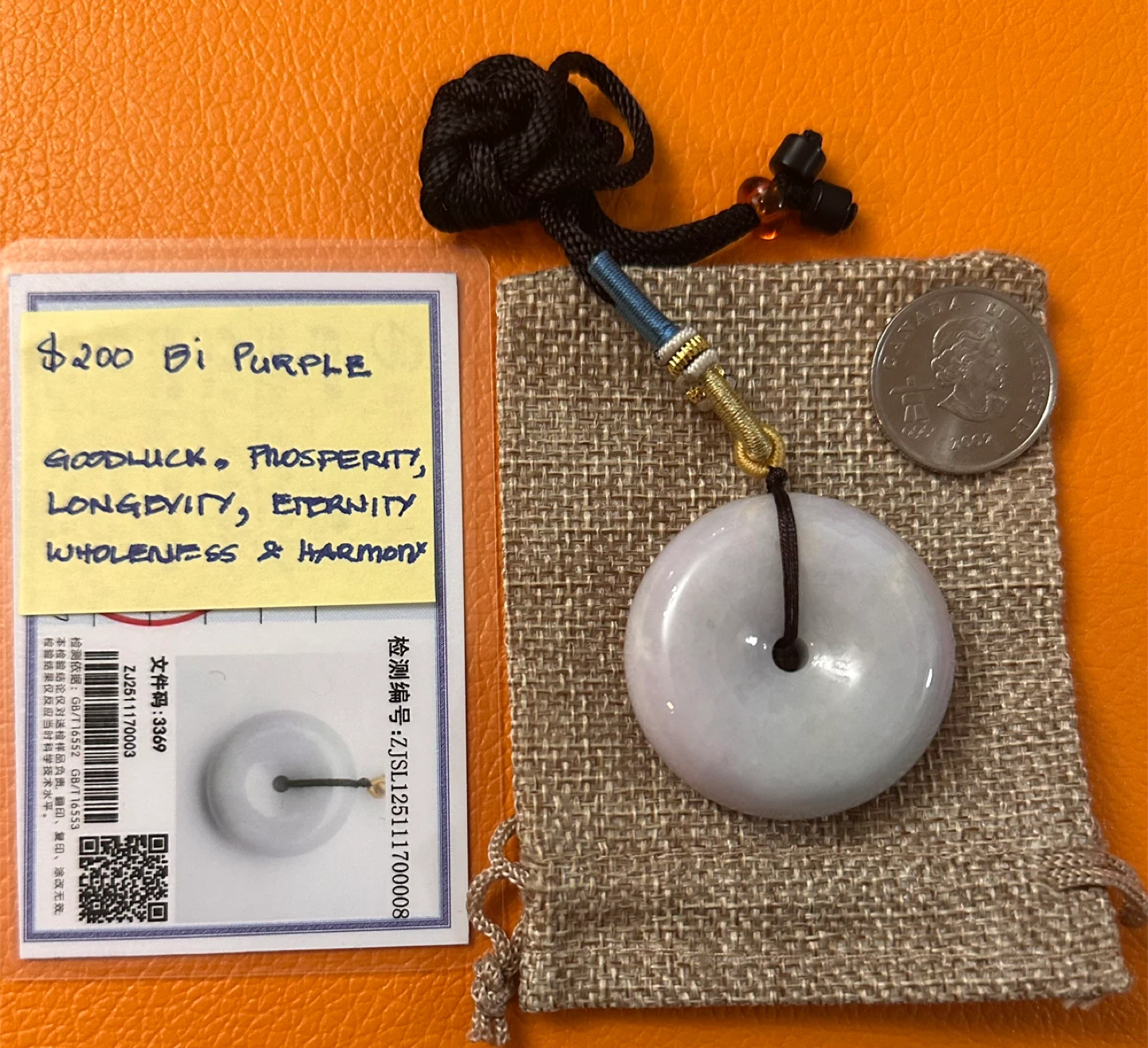 Jade Myanmar "Bi Purple" Jade Pendant HQ