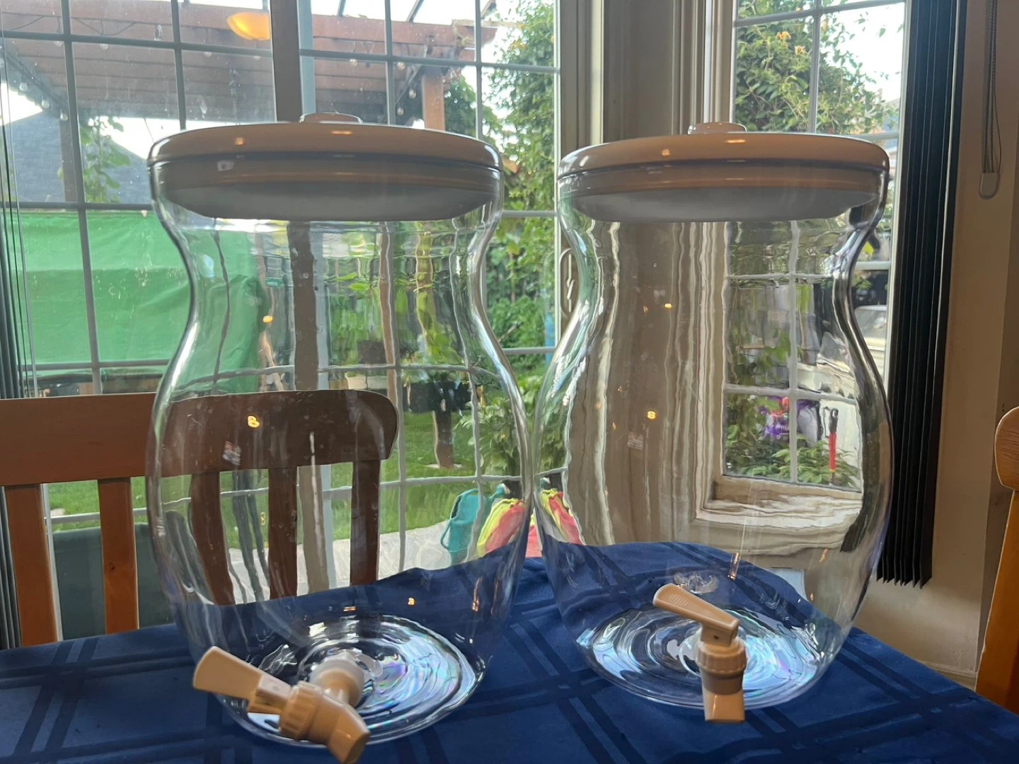 One Large Plastic Beverage Dispenser with Spigot