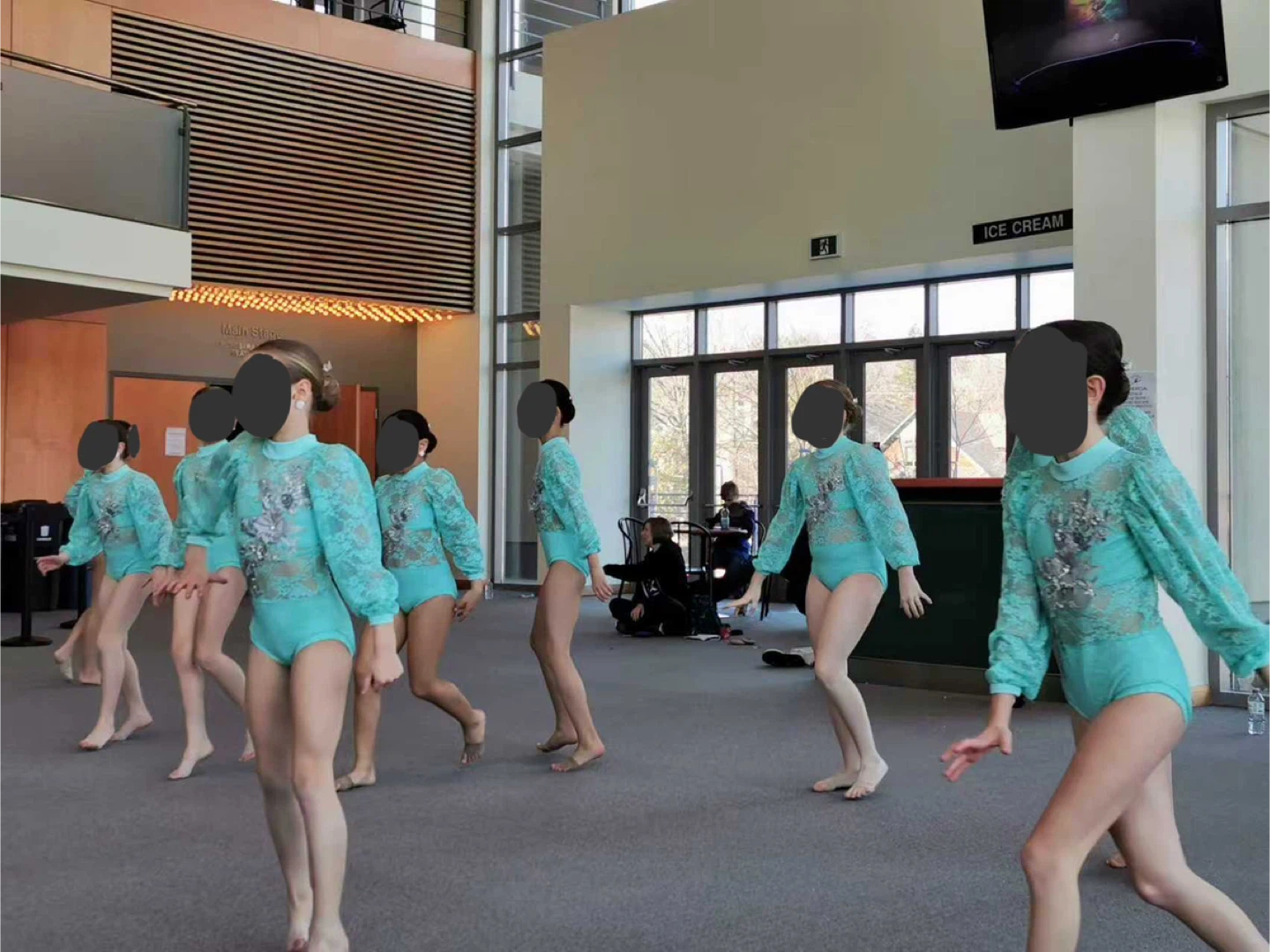 Teal two piece dance costume - photo 5